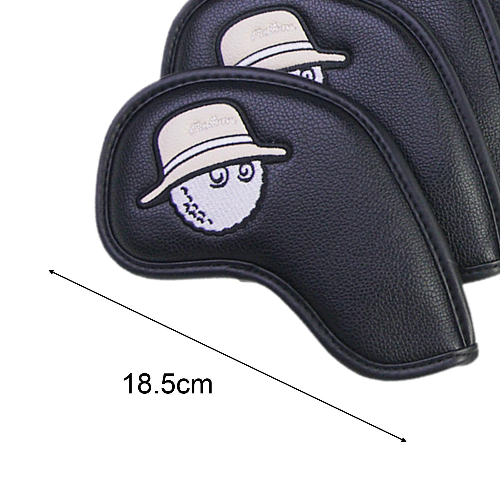 10Pcs Golf Club Covers Protective Covers for Golf Clubs Golf Iron Covers Set Black White