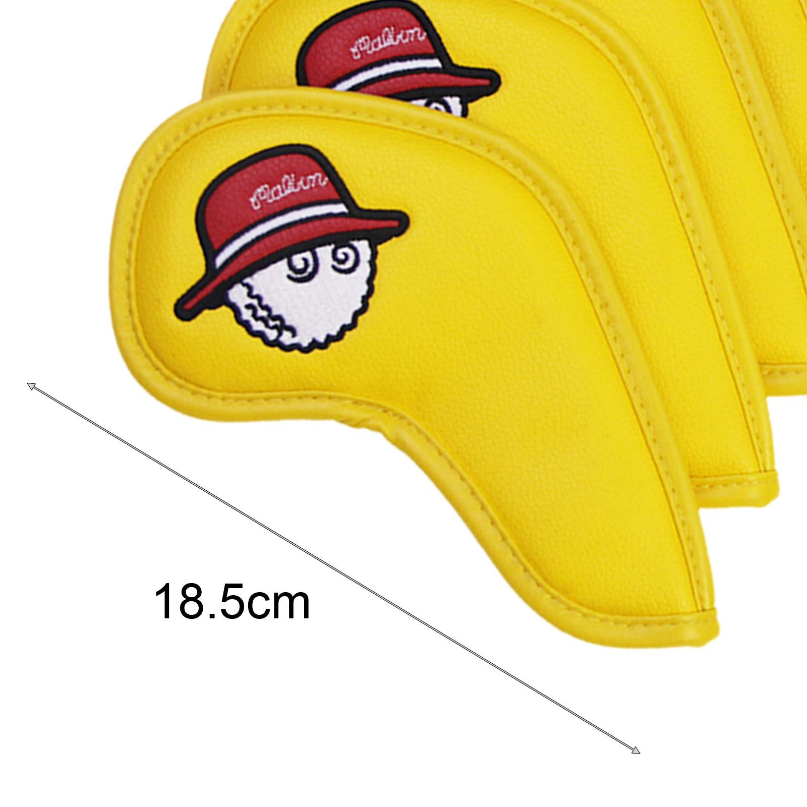 10Pcs Golf Club Covers Protective Covers for Golf Clubs Golf Iron Covers Set Yellow