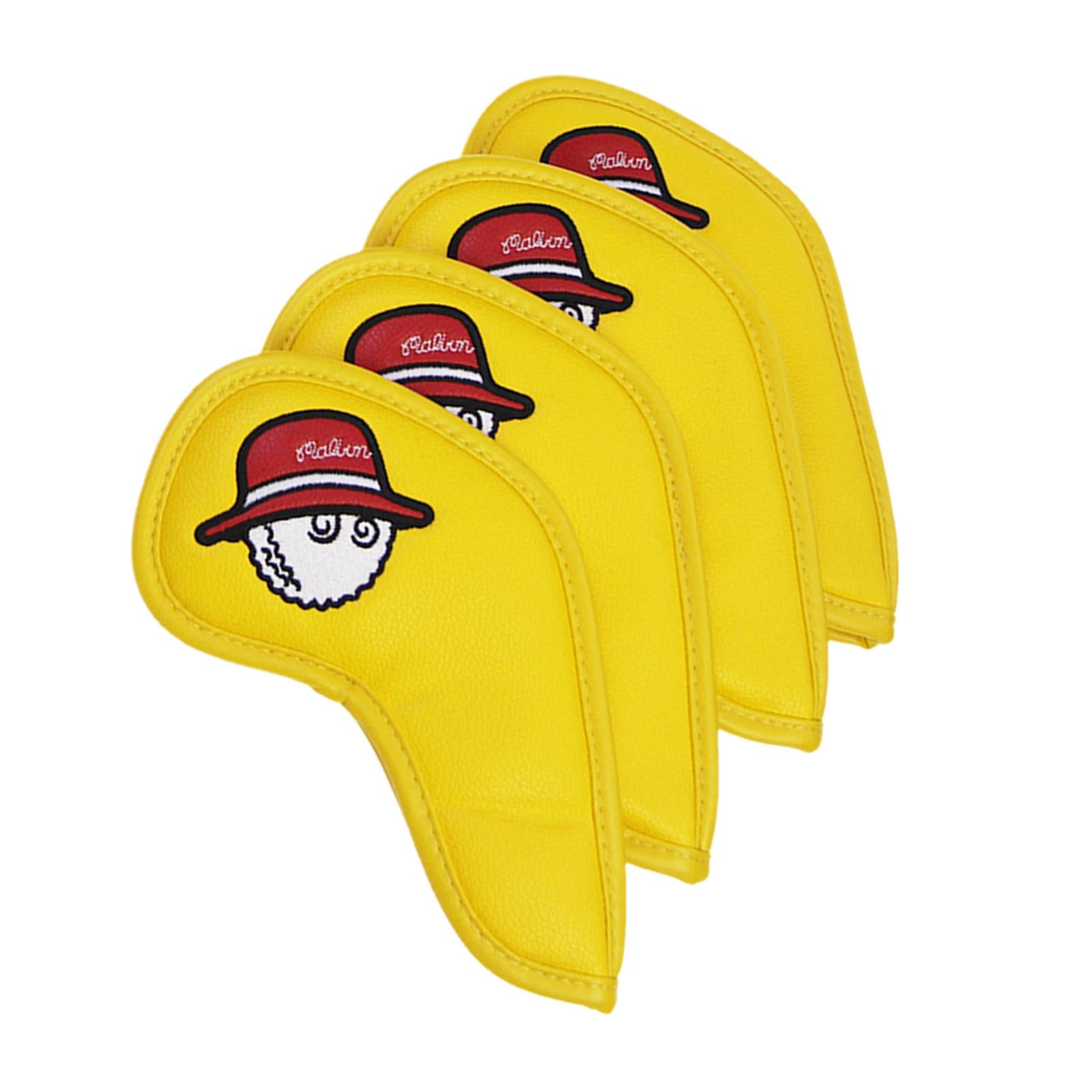 10Pcs Golf Club Covers Protective Covers for Golf Clubs Golf Iron Covers Set Yellow