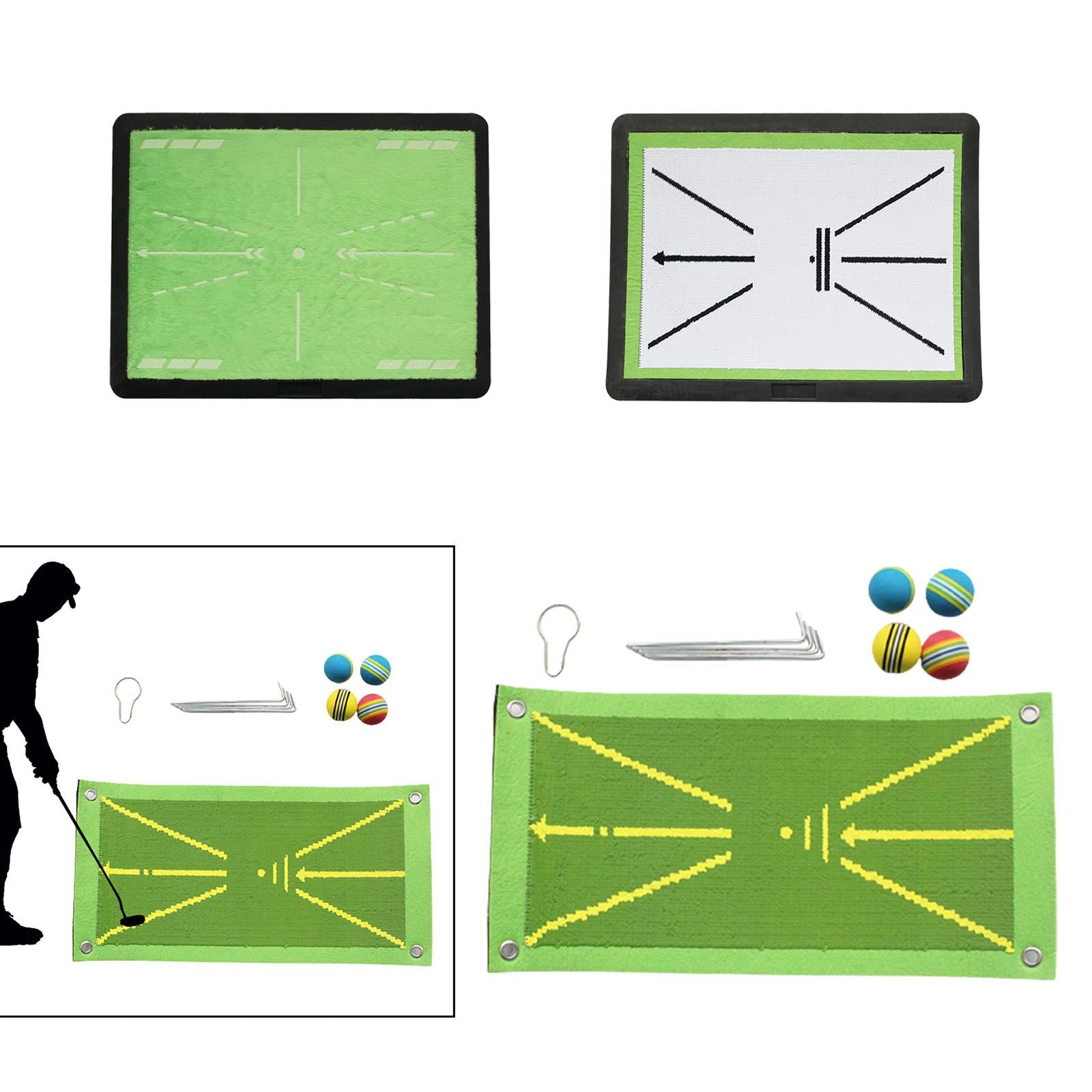 Golf Hitting Mat Golf Training Mat for Swing Path for Office Outdoor Indoor velvet