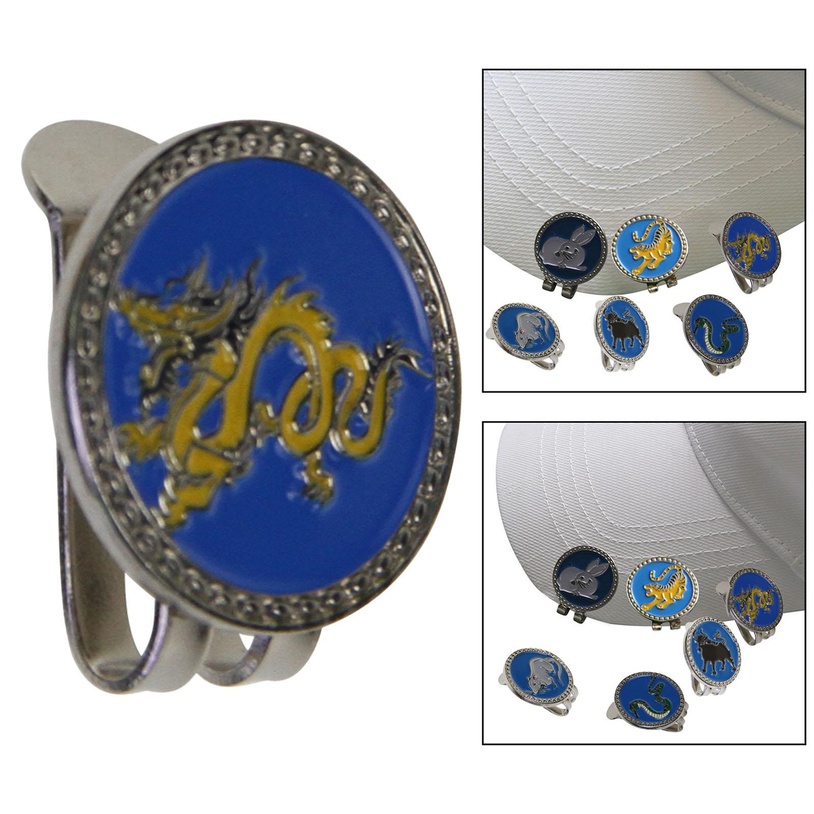 Golf Ball Marker Hat Clip Novelty Magnetic Ball Marker Golf Ball Mark Tool Dragon