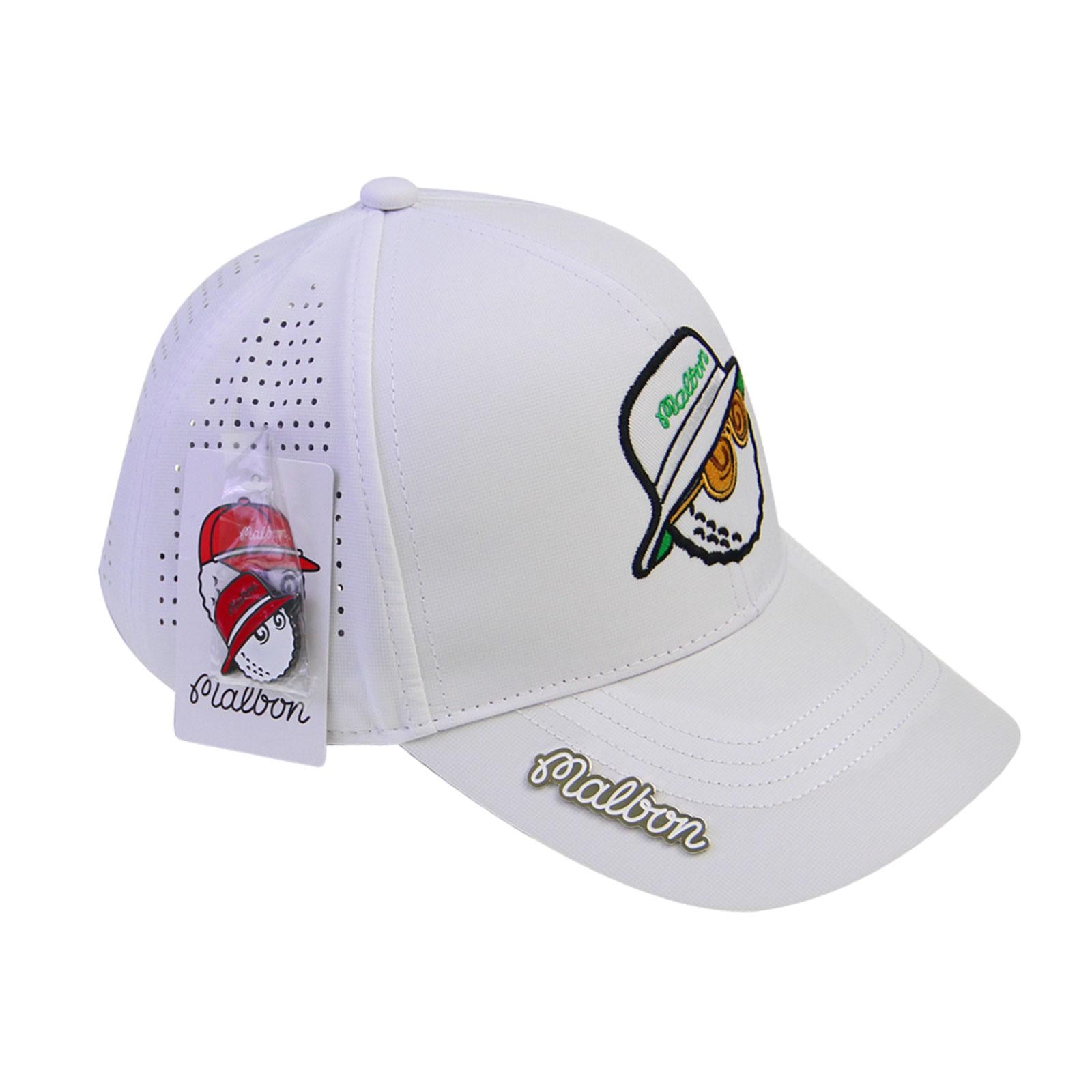 Golf Hat Breathable Adjustable Men Women Golf Cap for Fishing Camping Casual White