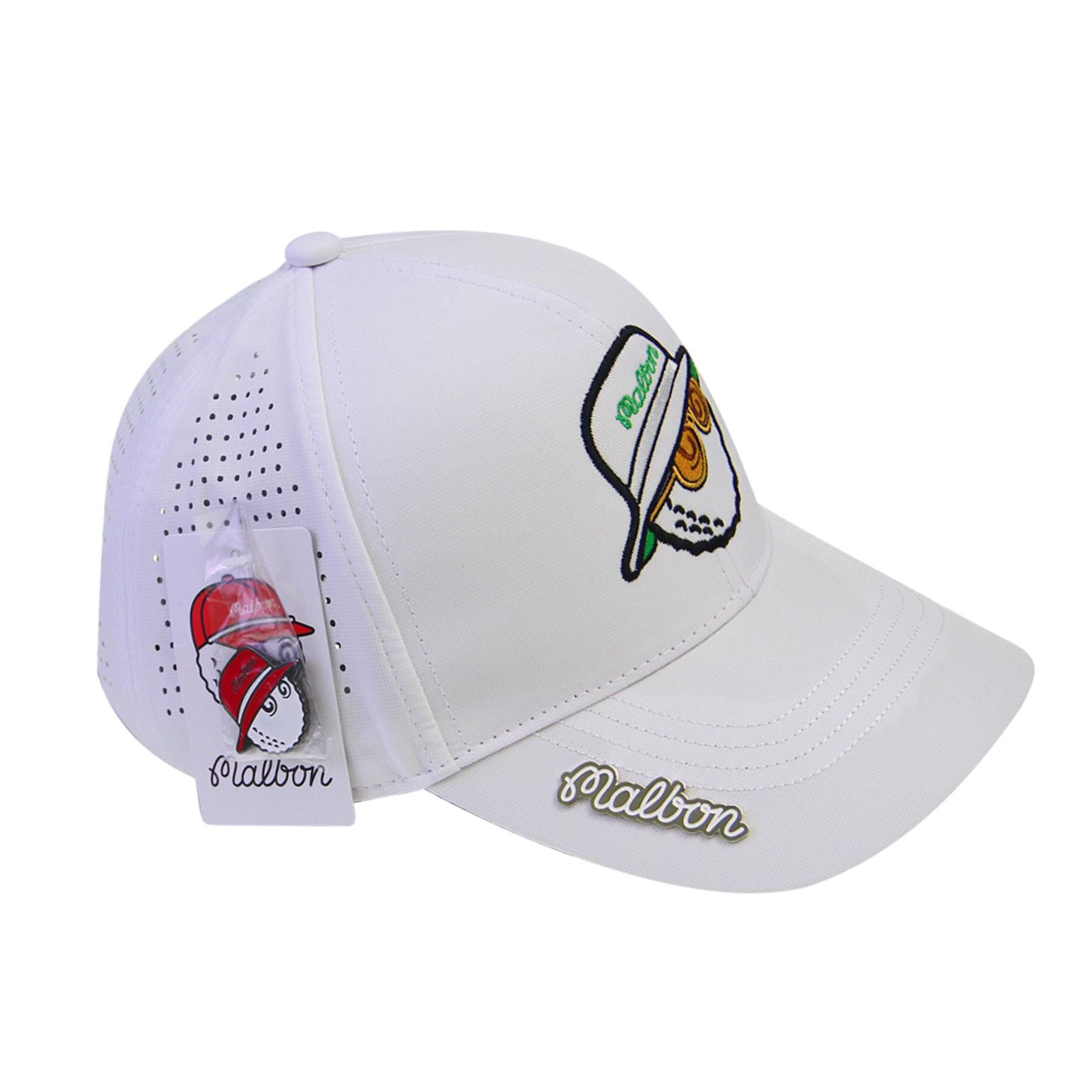 Golf Hat Breathable Adjustable Men Women Golf Cap for Fishing Camping Casual White