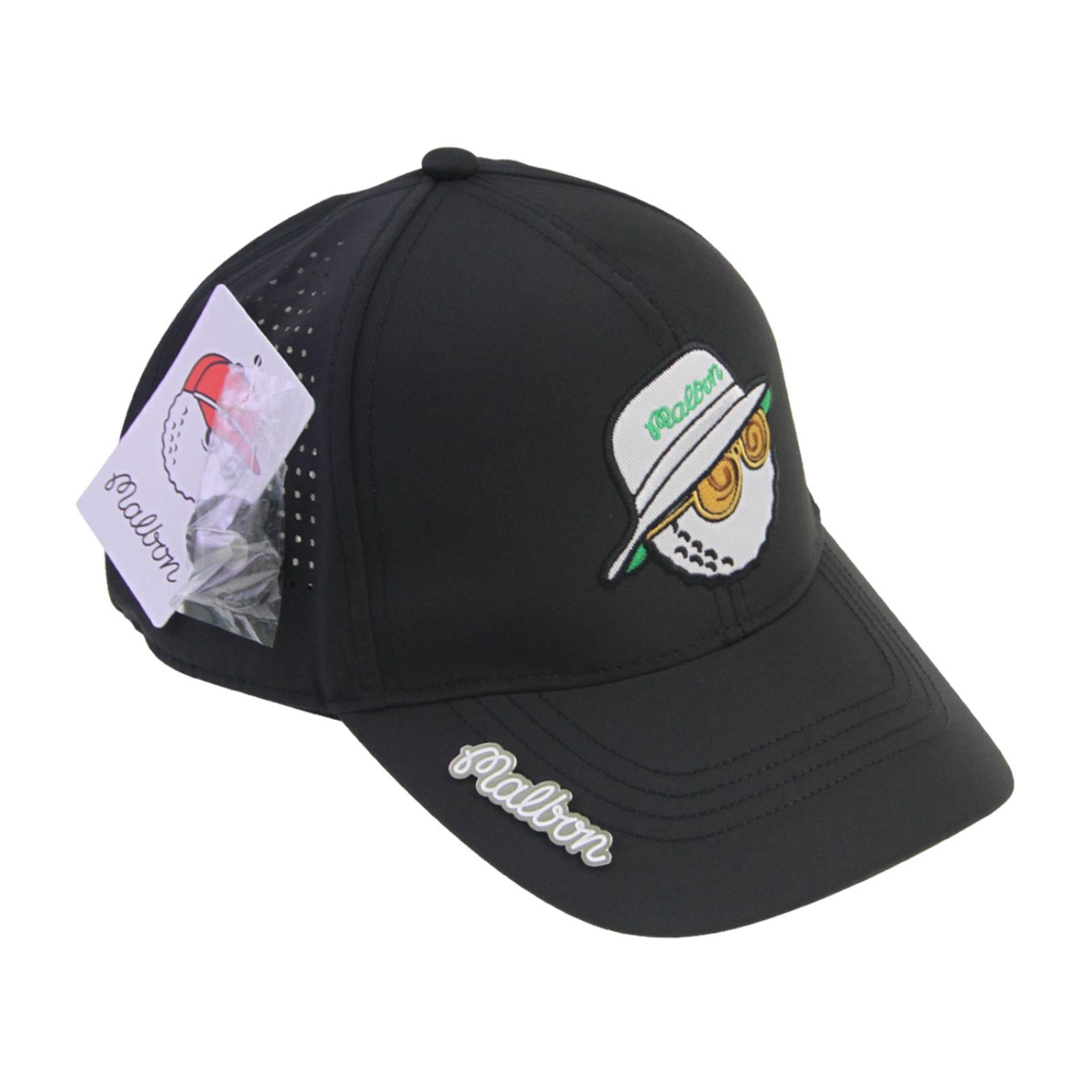 Golf Hat Breathable Adjustable Men Women Golf Cap for Fishing Camping Casual Black