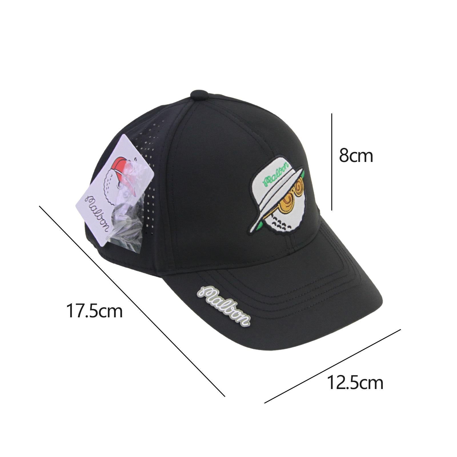 Golf Hat Breathable Adjustable Men Women Golf Cap for Fishing Camping Casual Black