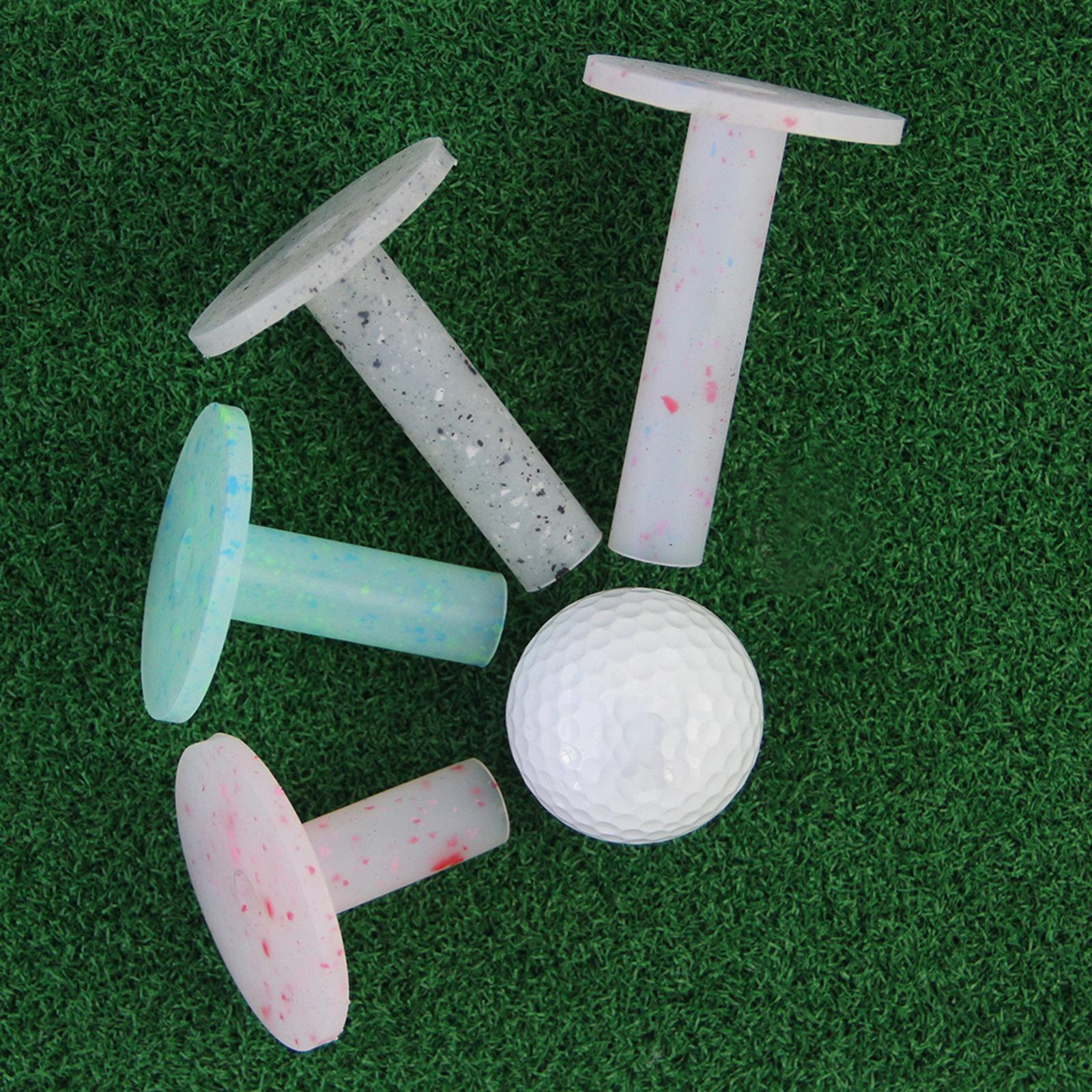 4Pcs Golf Rubber Tees Holders Durable Performance Golf Practice Tees Pink