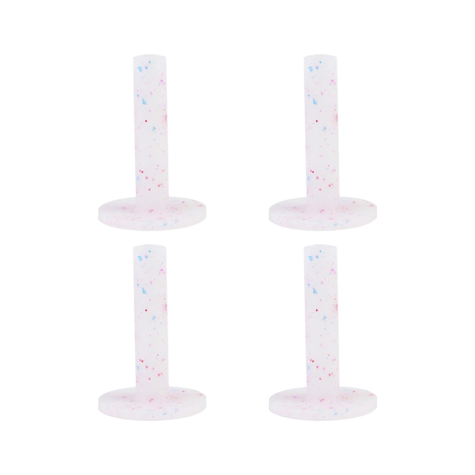 4Pcs Golf Rubber Tees Holders Durable Performance Golf Practice Tees White