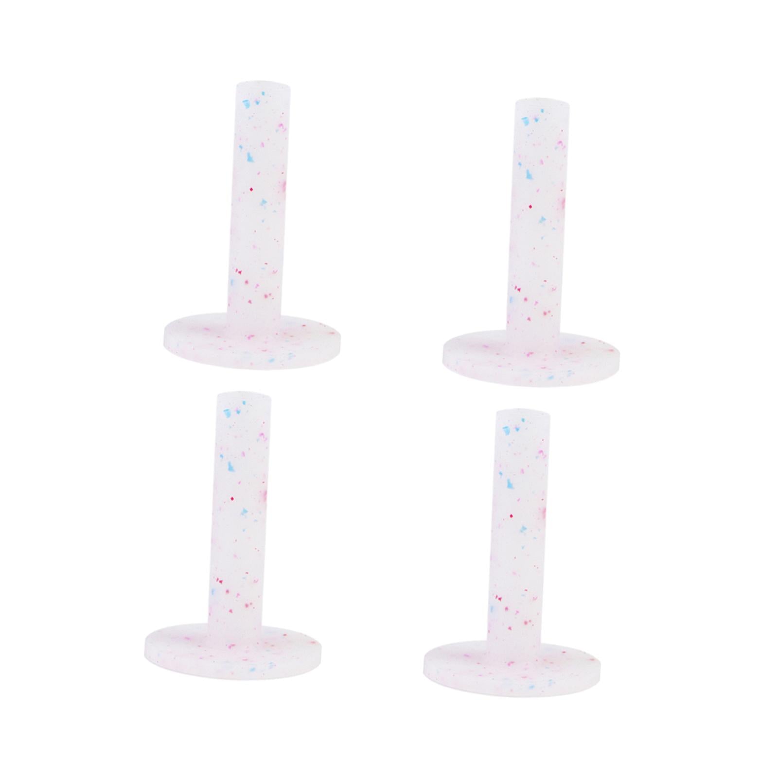 4Pcs Golf Rubber Tees Holders Durable Performance Golf Practice Tees White
