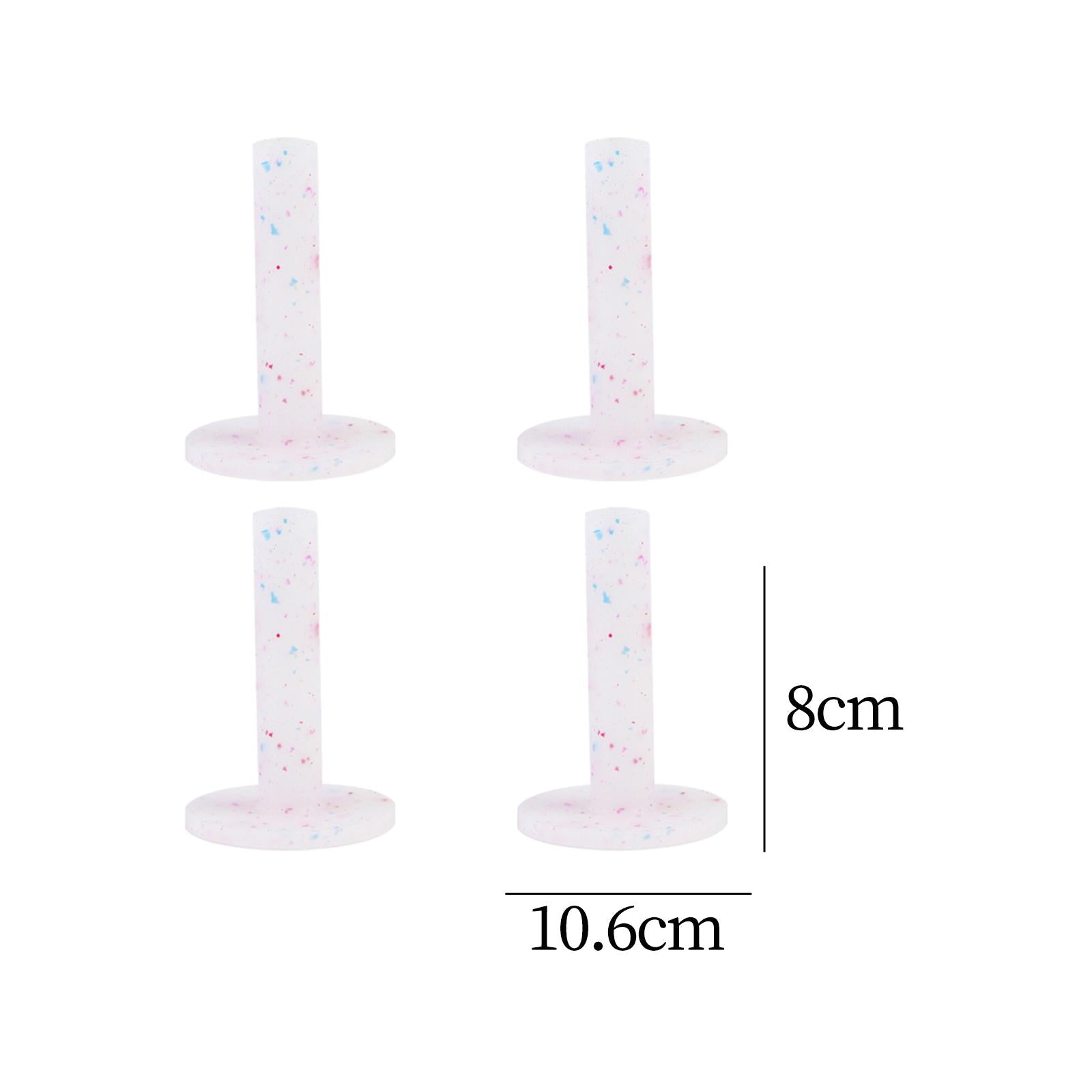 4Pcs Golf Rubber Tees Holders Durable Performance Golf Practice Tees White