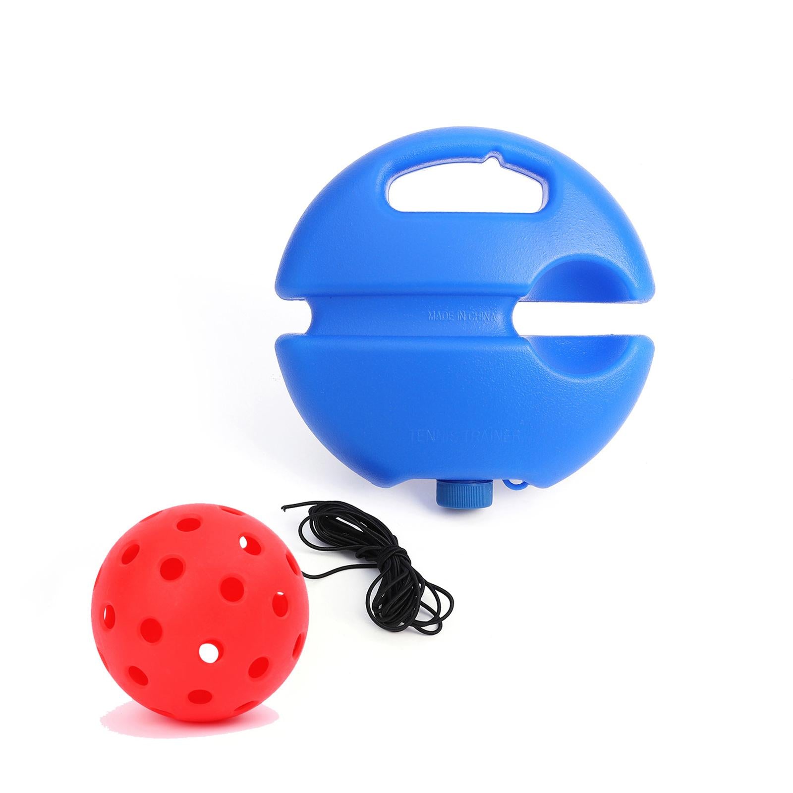 Pickleball Trainer Baseboard with 40 Holes Pickleball Ball Rope for Beginner red