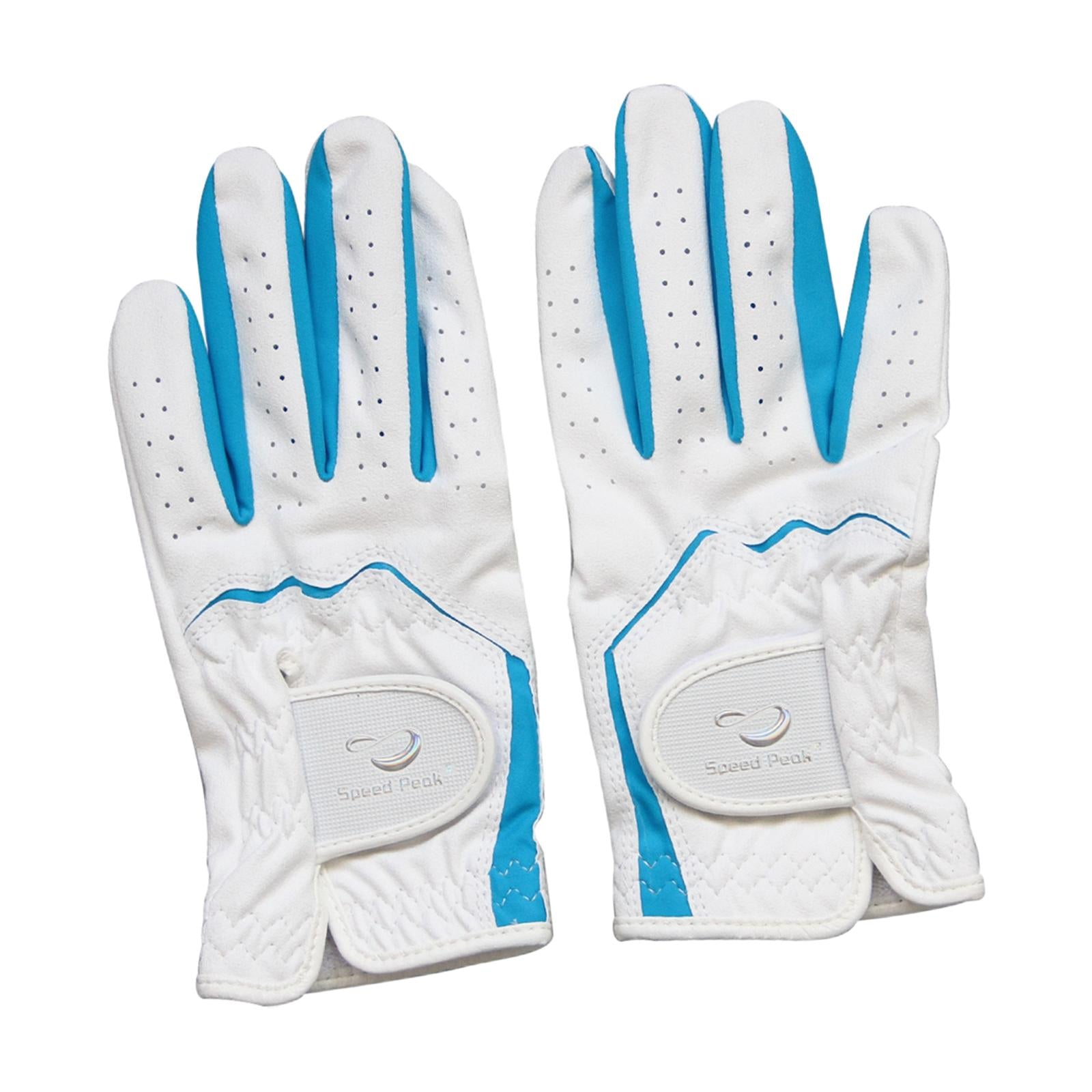Children's Golf Gloves Soft Golf Accessories for Fishing Bike Cycling Riding blue L