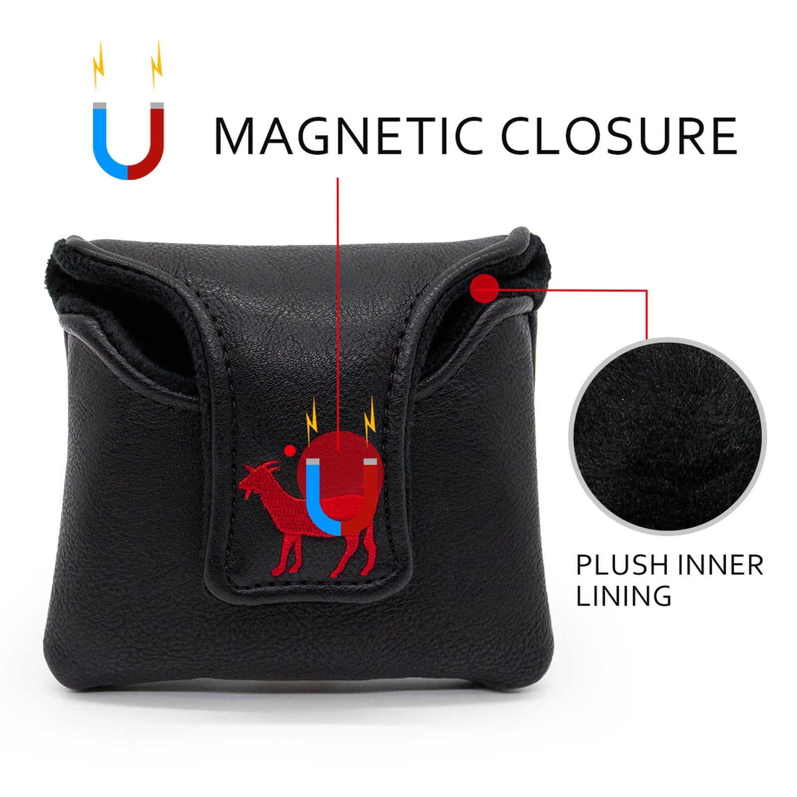 Golf Putter Headcover Fashion Protective Sleeve for Women Men for All Brands Black