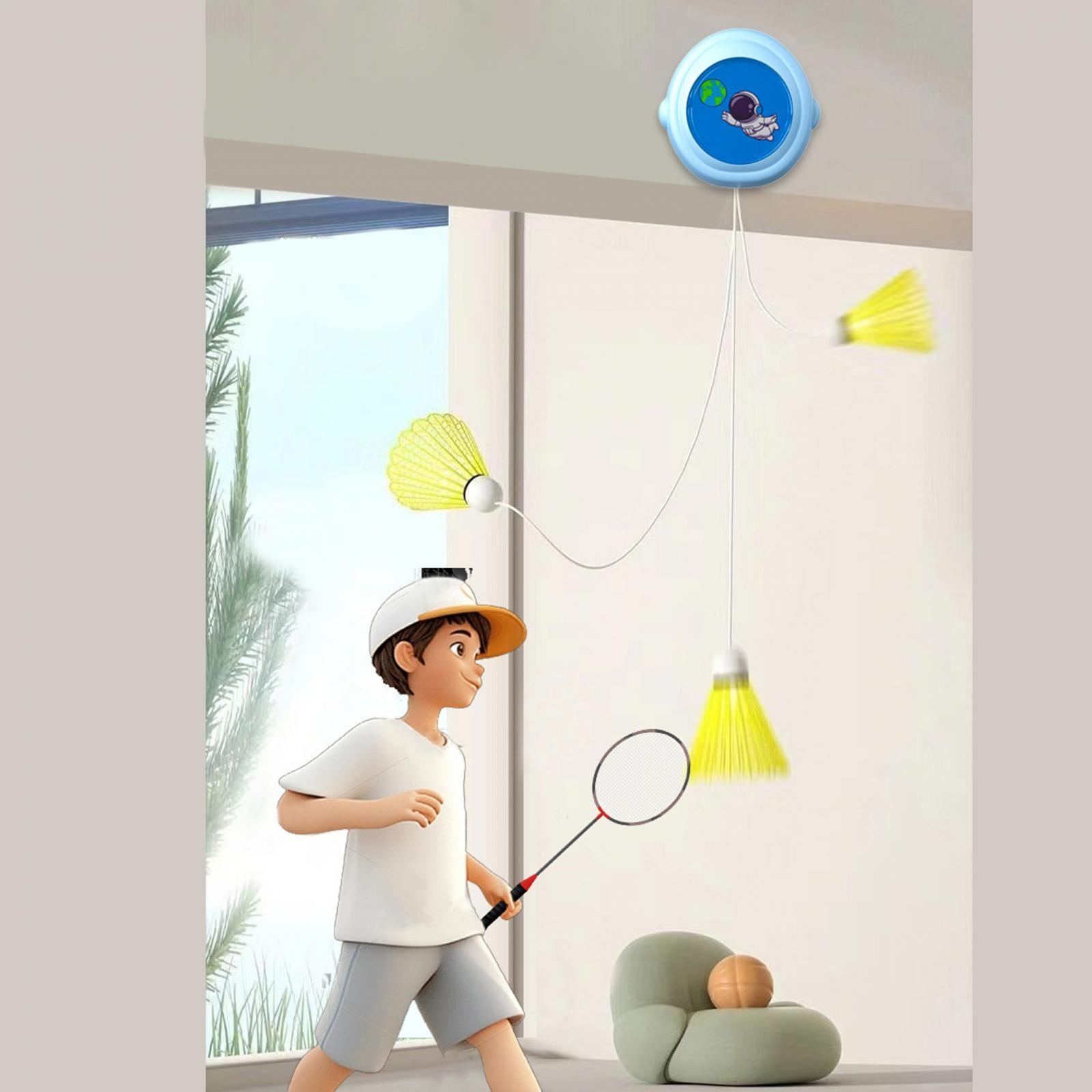 Hanging Badminton Trainer Badminton Training for Game Indoor Playing Fitness Green