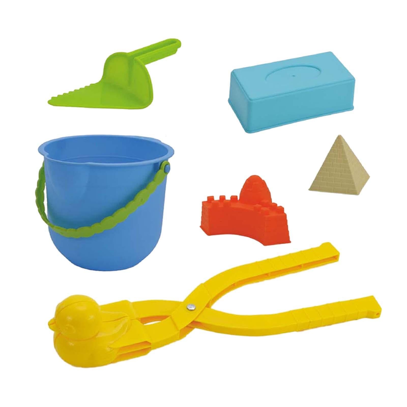 Snowball Clip Portable Snowball Fight Game for Kids Outdoor Activities Beach 6 Pieces Style B