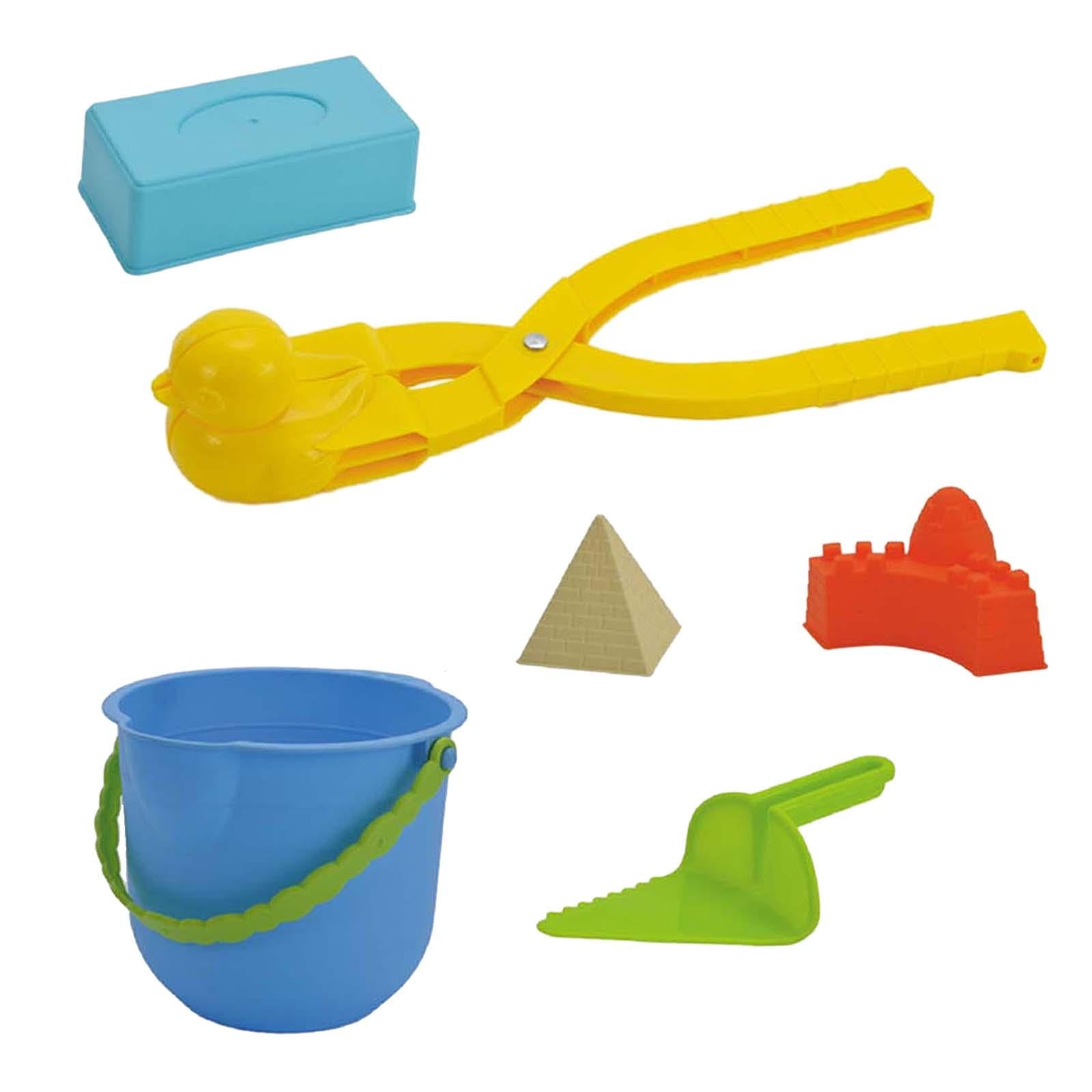 Snowball Clip Portable Snowball Fight Game for Kids Outdoor Activities Beach 6 Pieces Style B