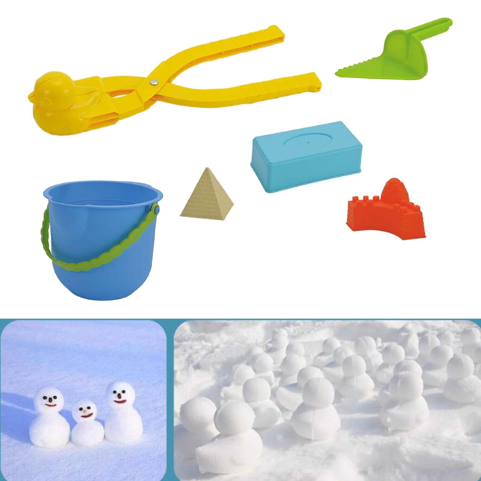 Snowball Clip Portable Snowball Fight Game for Kids Outdoor Activities Beach 6 Pieces Style B
