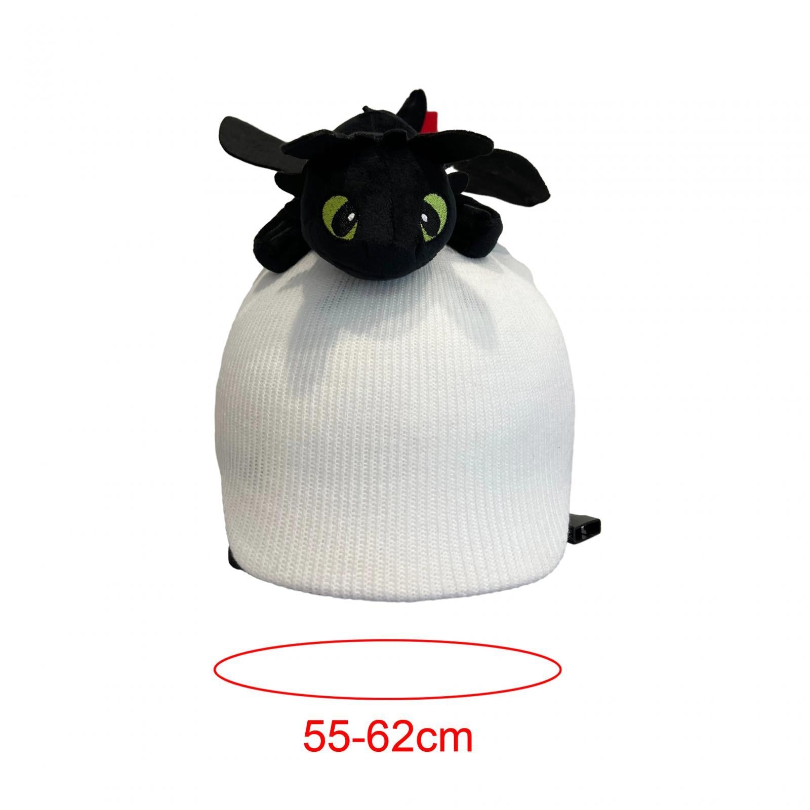 Snow Ski Helmet Cover Soft Skiing Elastic Warm Outdoor Sports Winter Knitted Black Dragon