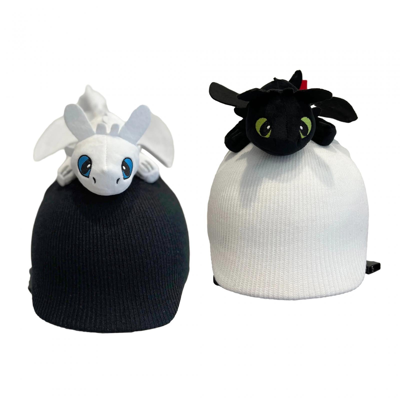Snow Ski Helmet Cover Soft Skiing Elastic Warm Outdoor Sports Winter Knitted Black Dragon