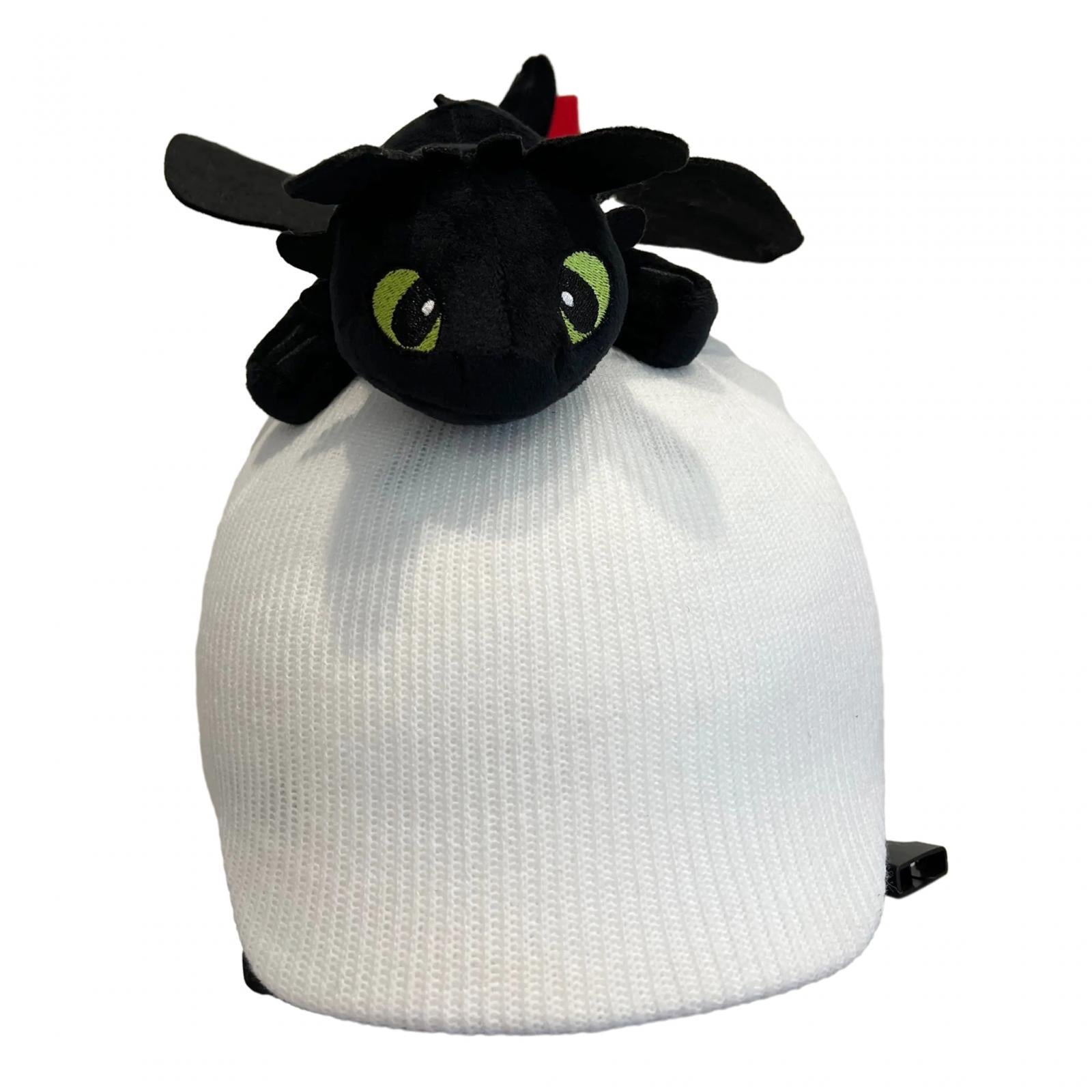 Snow Ski Helmet Cover Soft Skiing Elastic Warm Outdoor Sports Winter Knitted Black Dragon