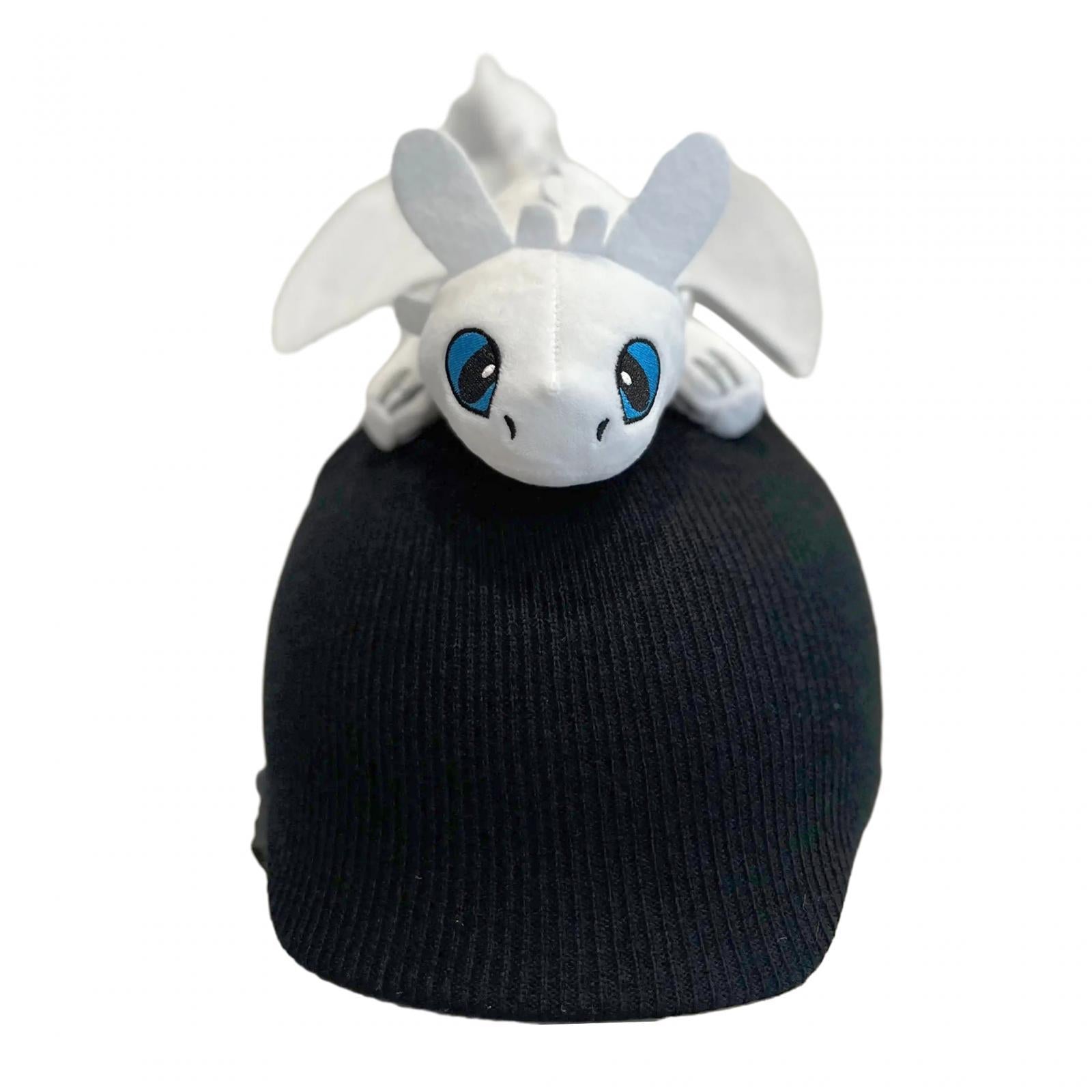 Snow Ski Helmet Cover Soft Skiing Elastic Warm Outdoor Sports Winter Knitted White Dragon