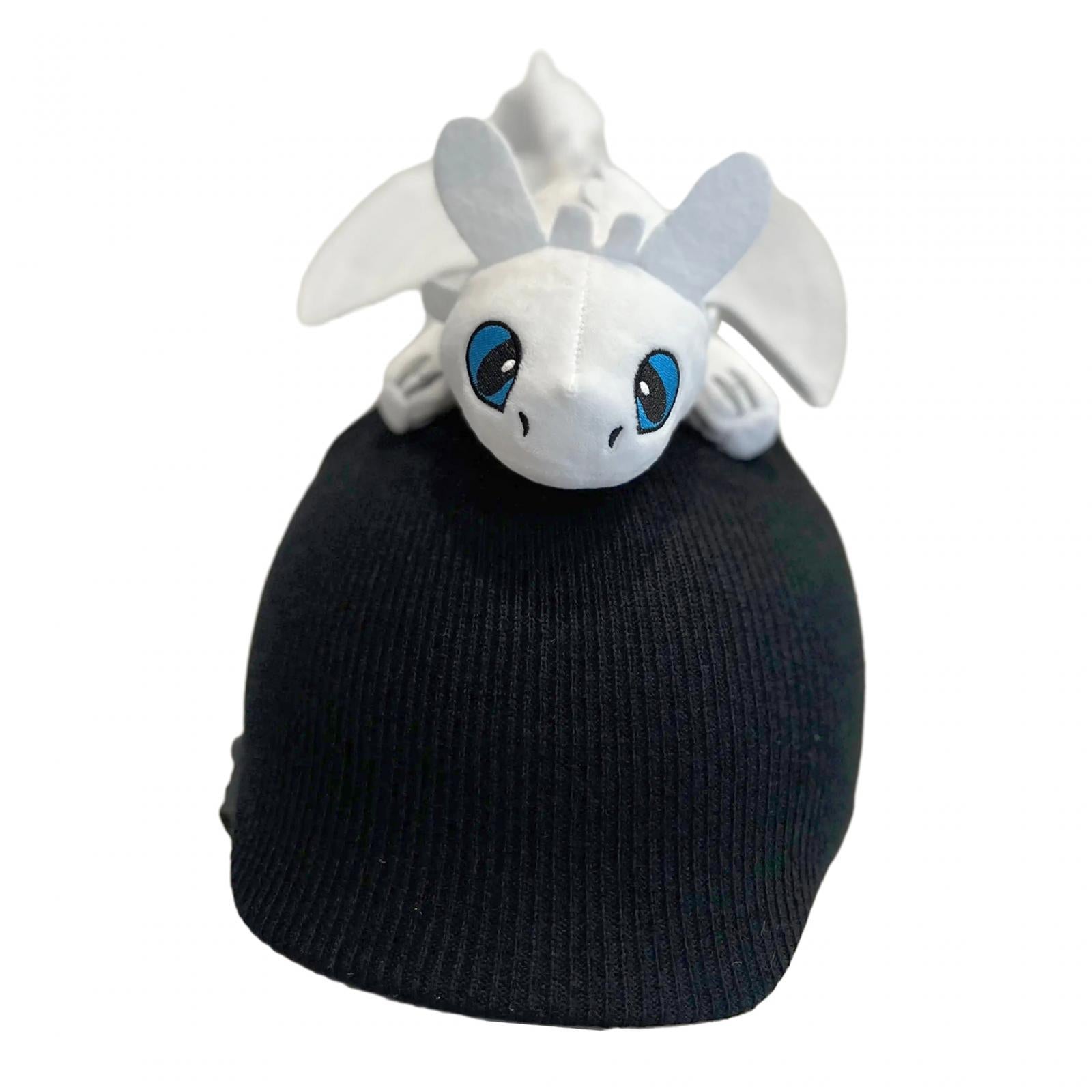 Snow Ski Helmet Cover Soft Skiing Elastic Warm Outdoor Sports Winter Knitted White Dragon