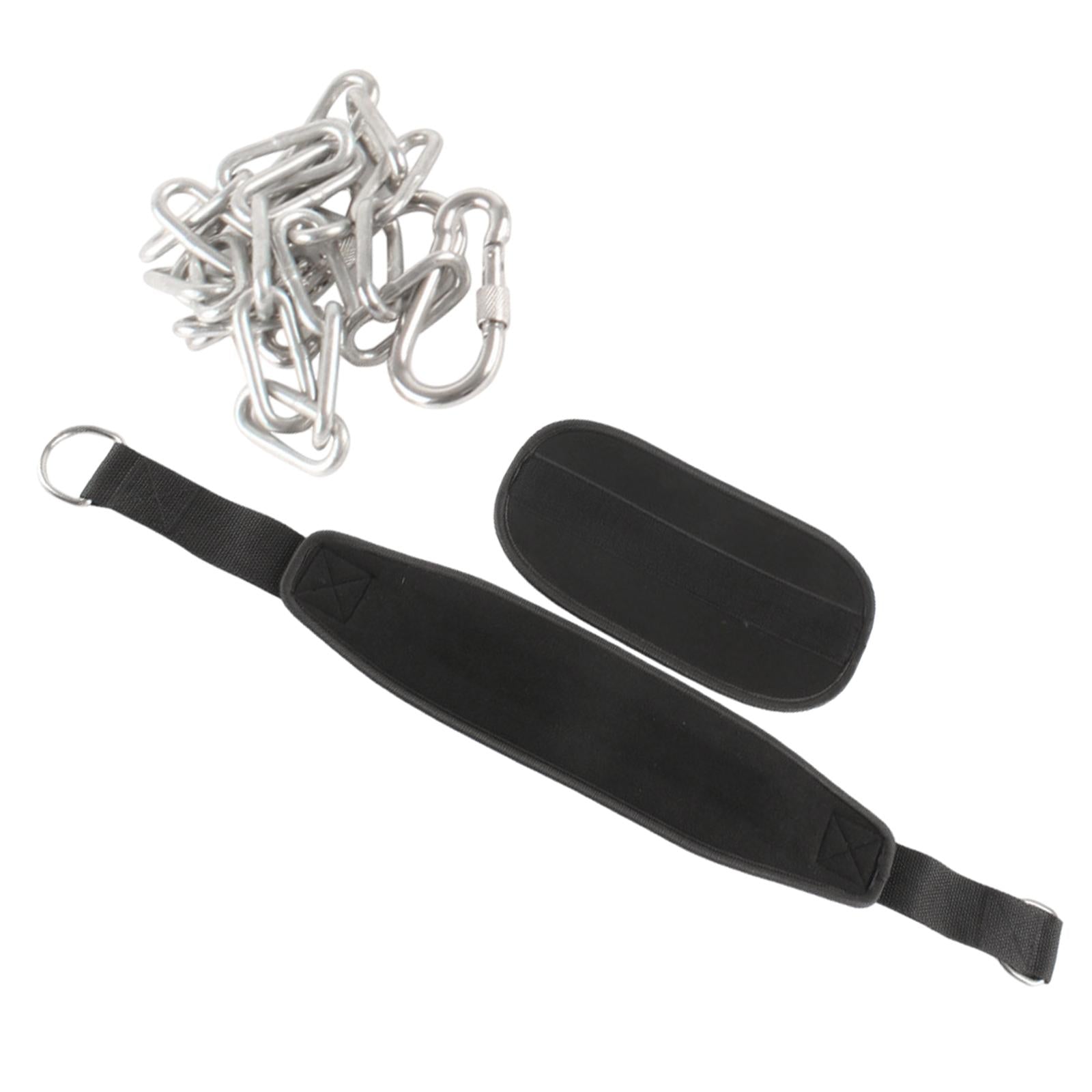 Dipping Belt for Weightlifting with Chain Powerlifting Gym Exercise Dip Belt Style C