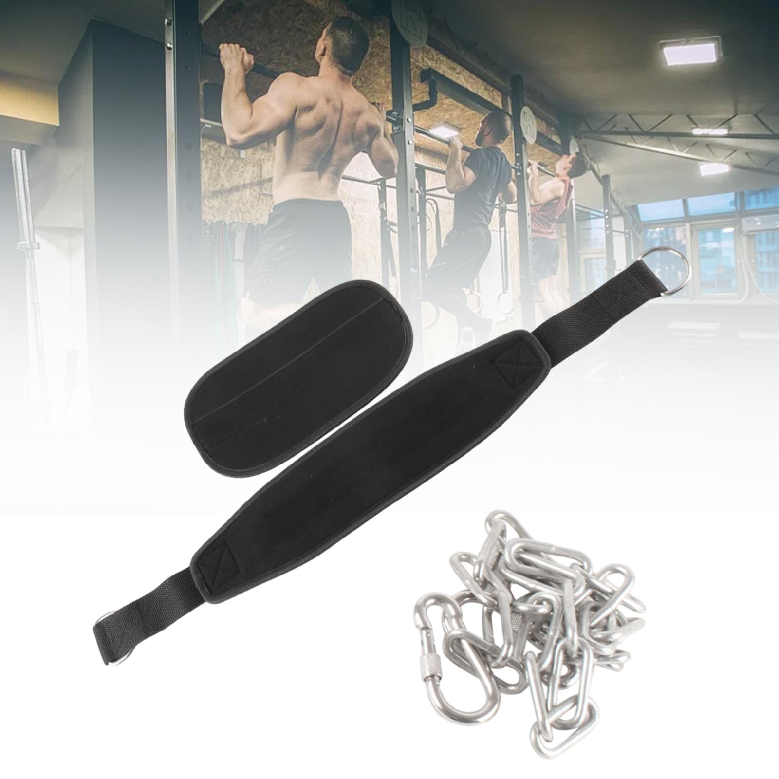 Dipping Belt for Weightlifting with Chain Powerlifting Gym Exercise Dip Belt Style C