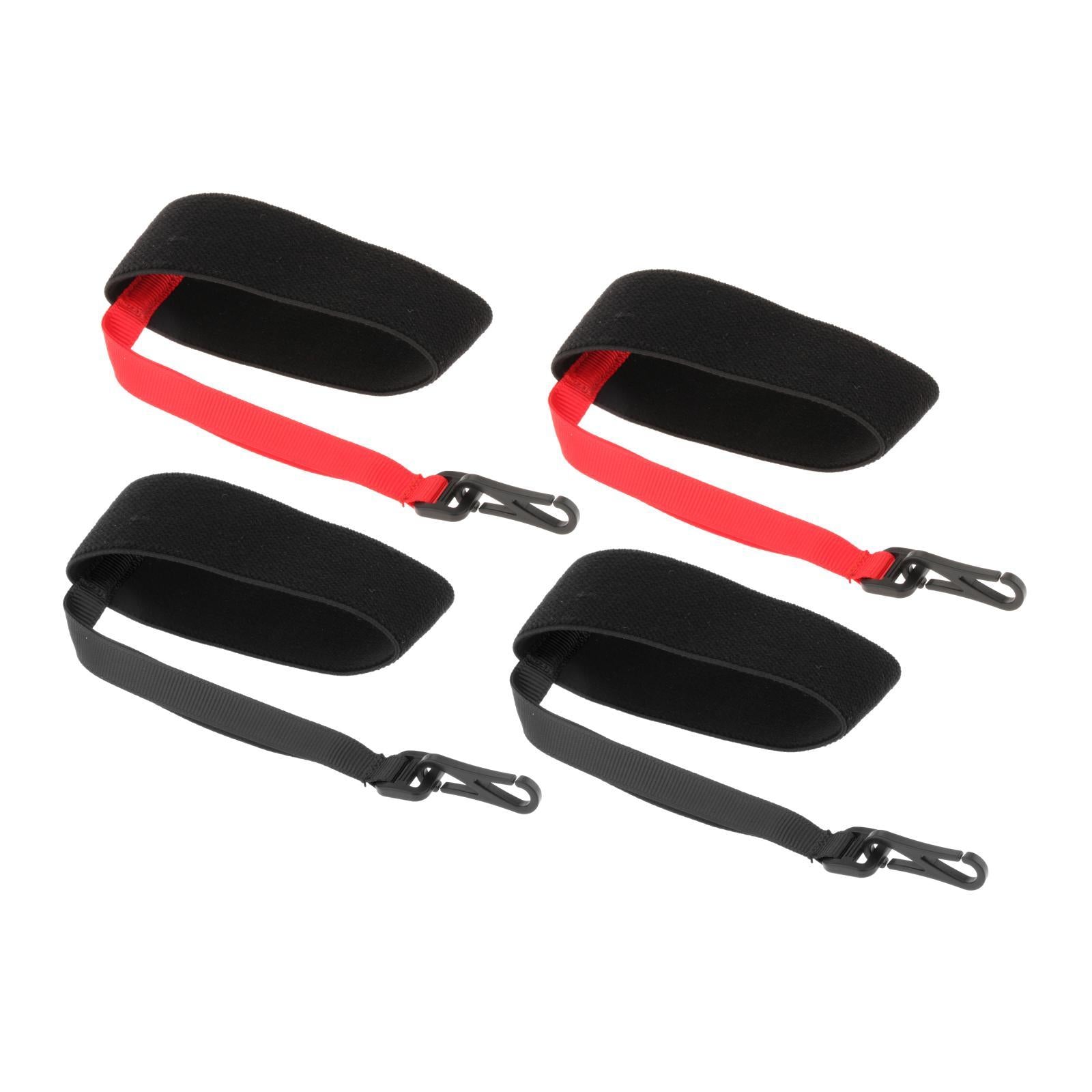 2x2Pcs Ski Glove Wrist Strap Adult Sport Glove Safety Strap for Outdoor Skiing Red