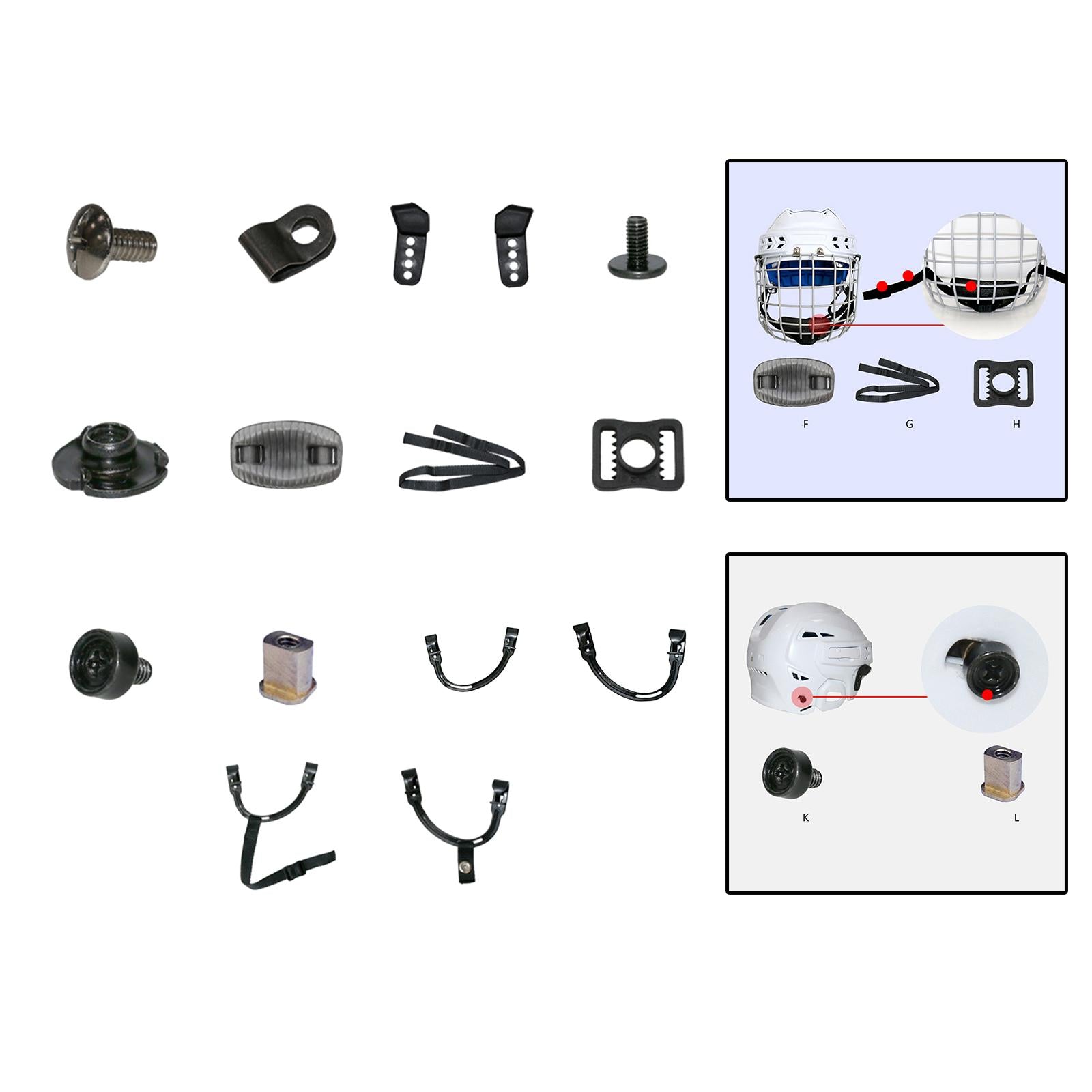 2xIce Hockey Helmet Repair Useful Helmet Hardware for Sports Football Baseball Screw
