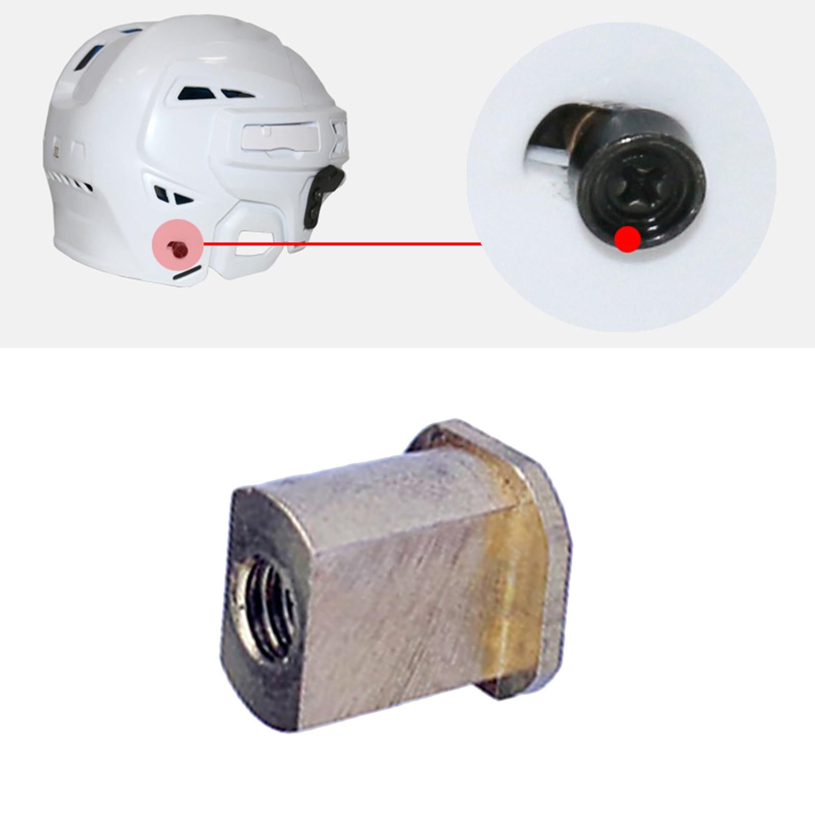 2xIce Hockey Helmet Repair Useful Helmet Hardware for Sports Football Baseball Square Copper Nut