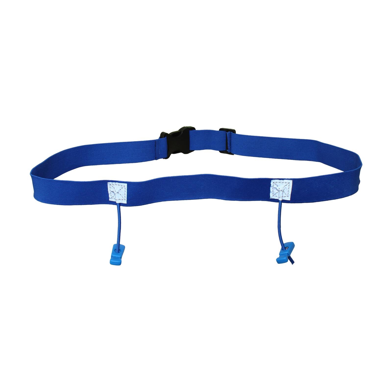 3xReflective Tape Cycling Race Number Belt Triathlon Waist Belt Night Running Blue