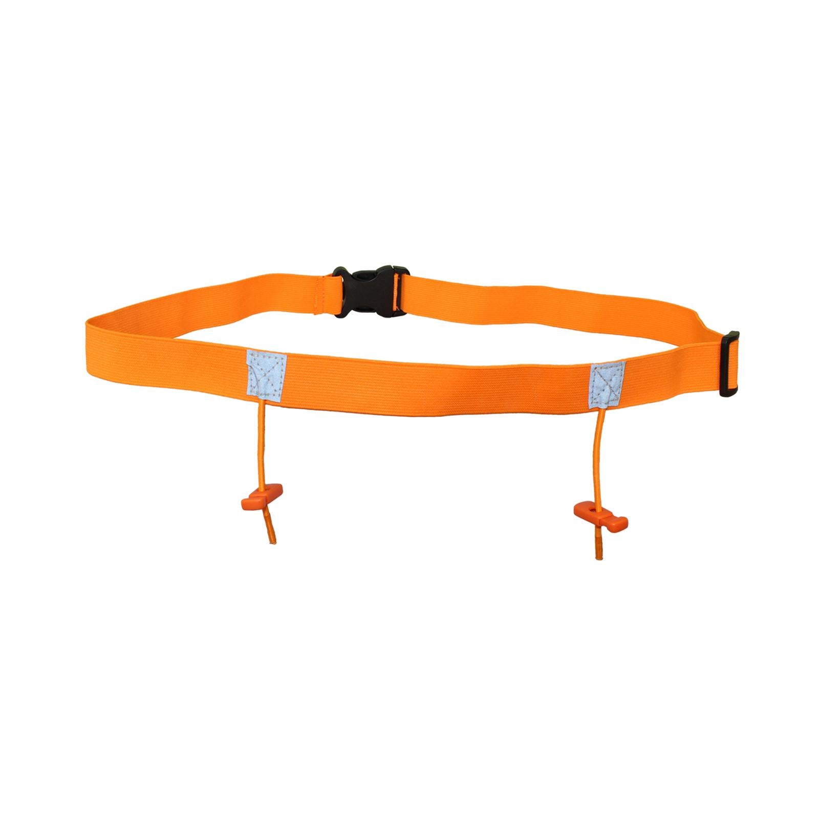 4xReflective Tape Cycling Race Number Belt Triathlon Waist Belt Night Running Orange
