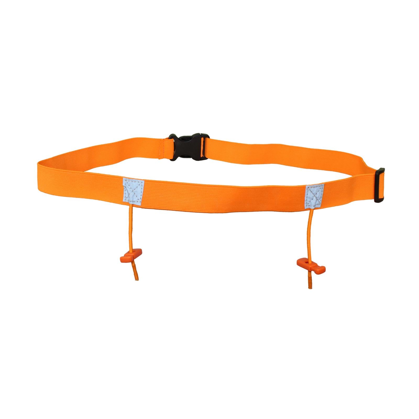 2xReflective Tape Cycling Race Number Belt Triathlon Waist Belt Night Running Orange