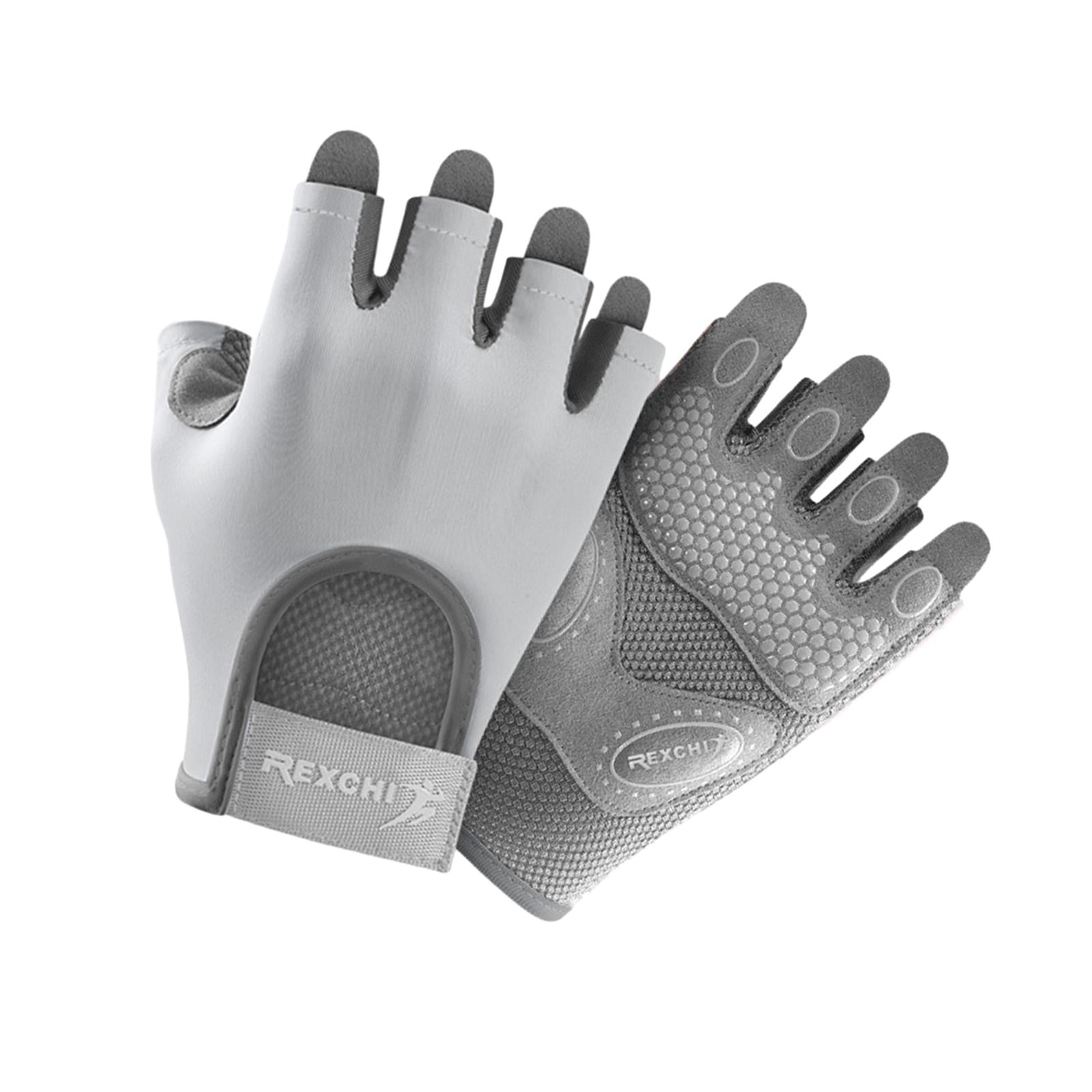 Sports Cycling Gloves Exercise Women Men Mitts Workout Weight Lifting Gloves Grey
