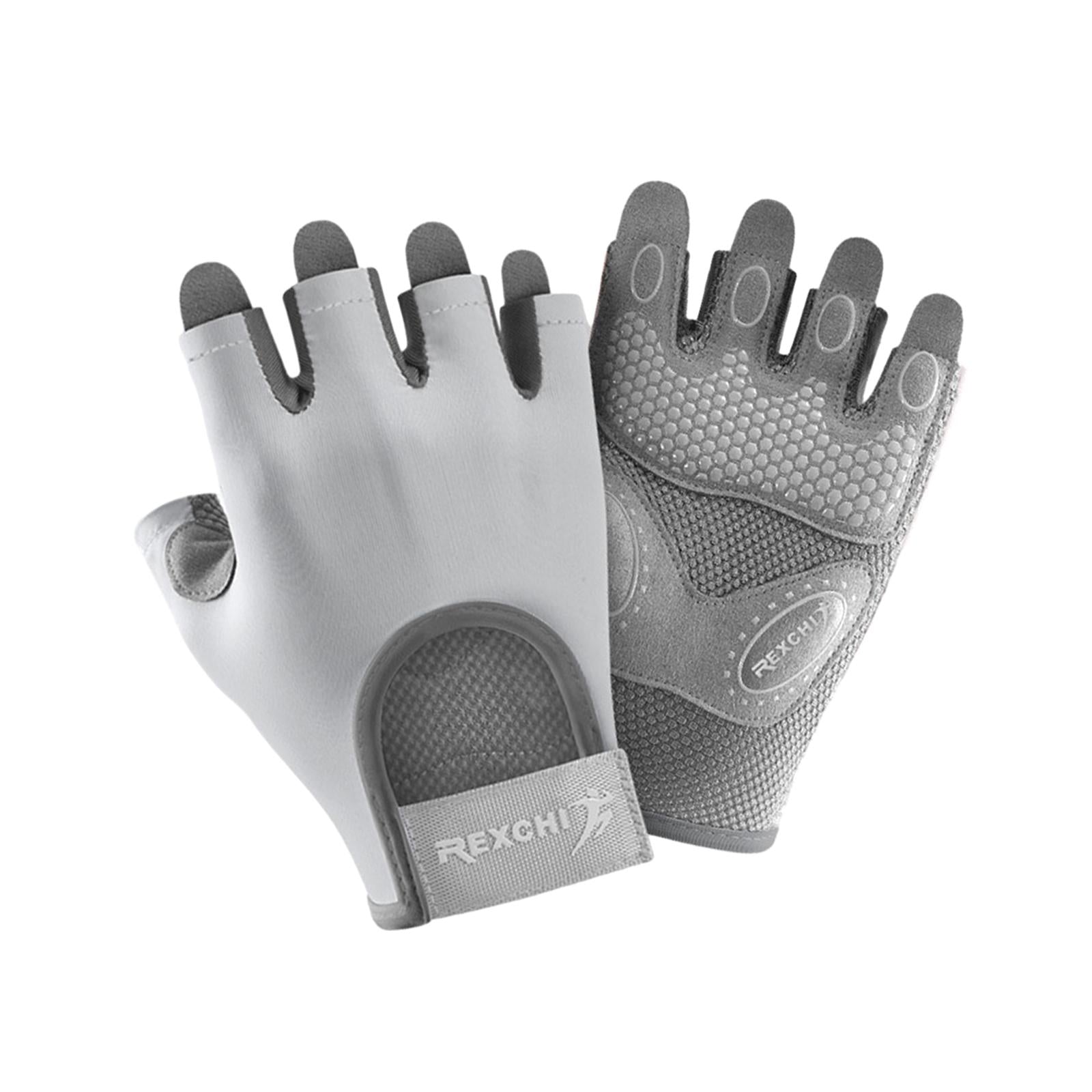 Sports Cycling Gloves Exercise Women Men Mitts Workout Weight Lifting Gloves Grey