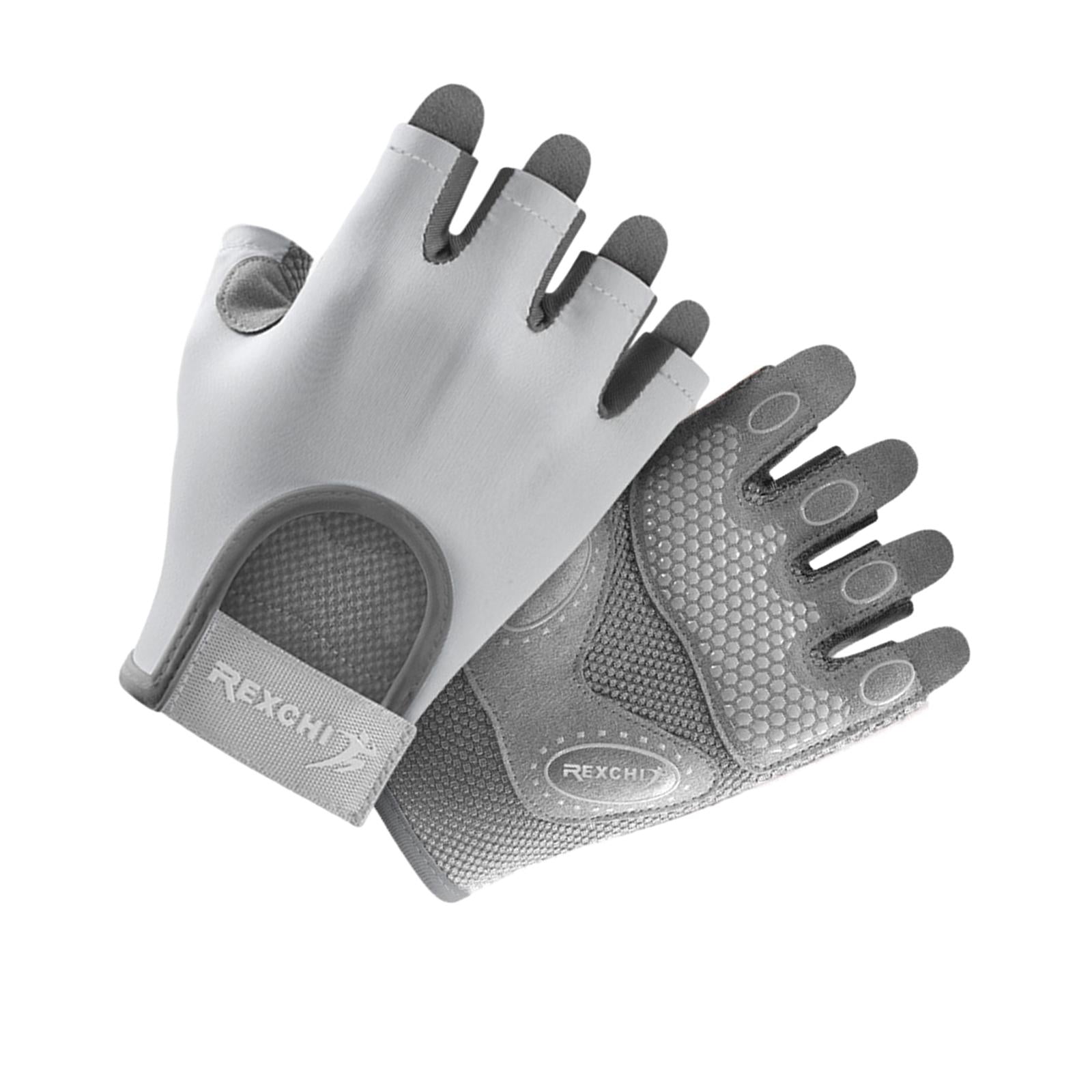 Sports Cycling Gloves Exercise Women Men Mitts Workout Weight Lifting Gloves Grey