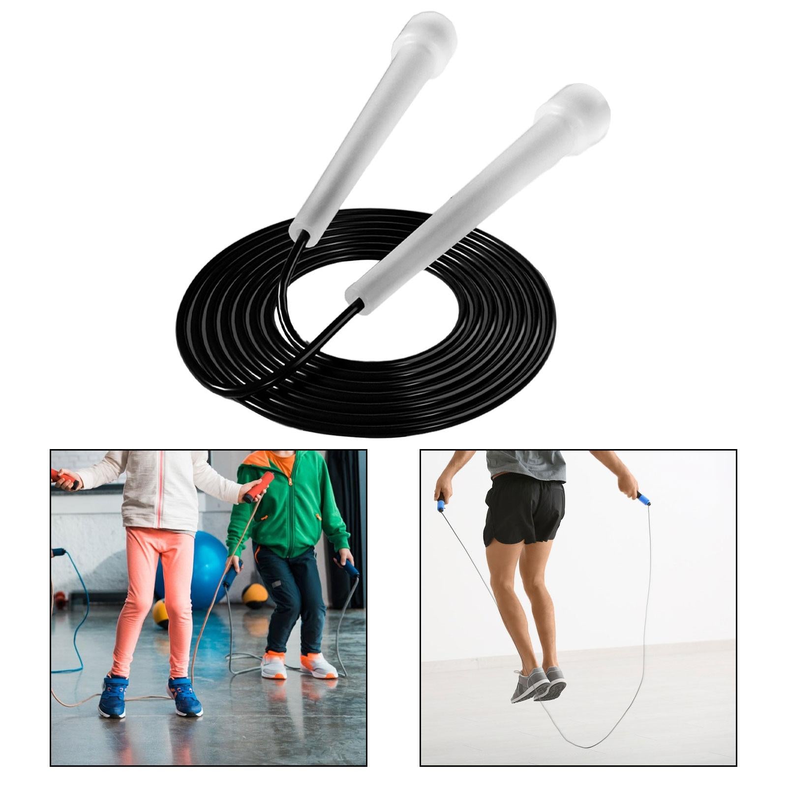 4xJump Rope for Kids Boys Girls Lightweight for Workout Outdoor Sports Fitness Black