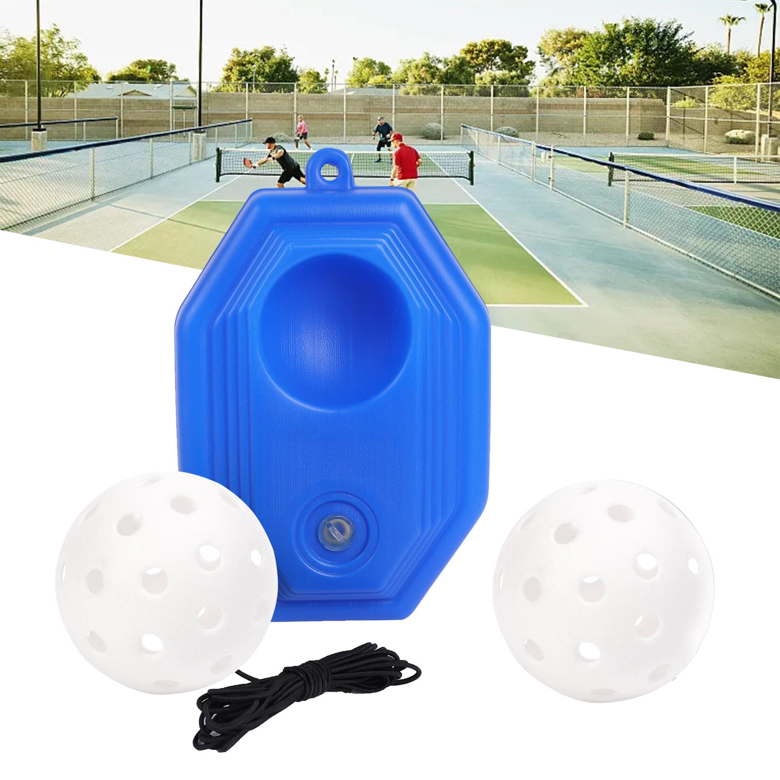 Pickleball Trainer Improve Speed Player Solo Training with Elastic Rope Ball White