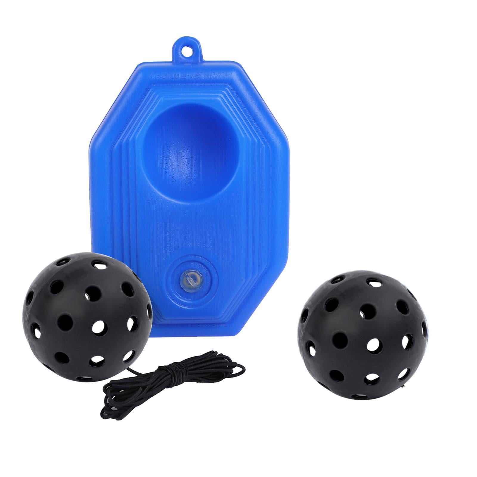 Pickleball Trainer Improve Speed Player Solo Training with Elastic Rope Ball Black