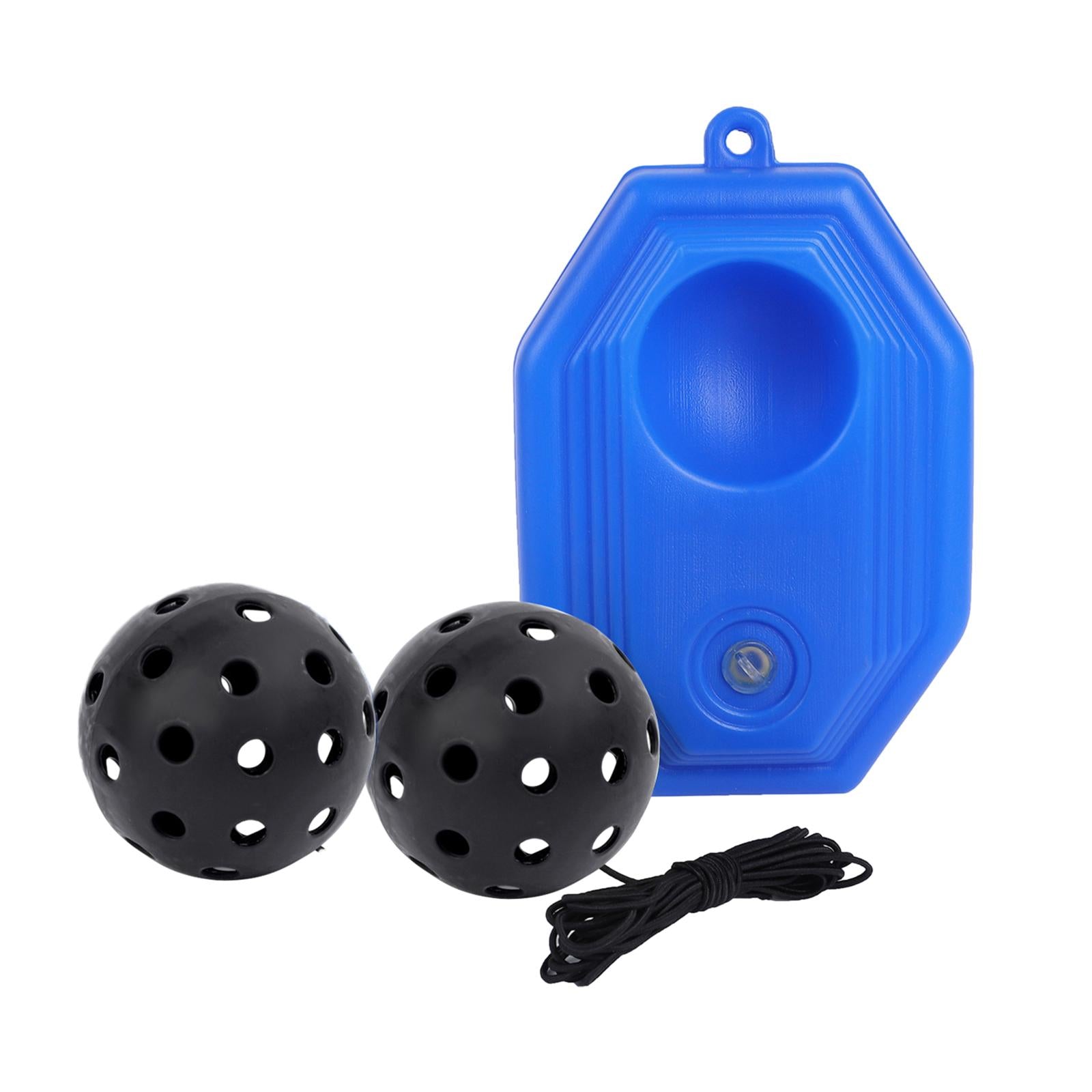 Pickleball Trainer Improve Speed Player Solo Training with Elastic Rope Ball Black
