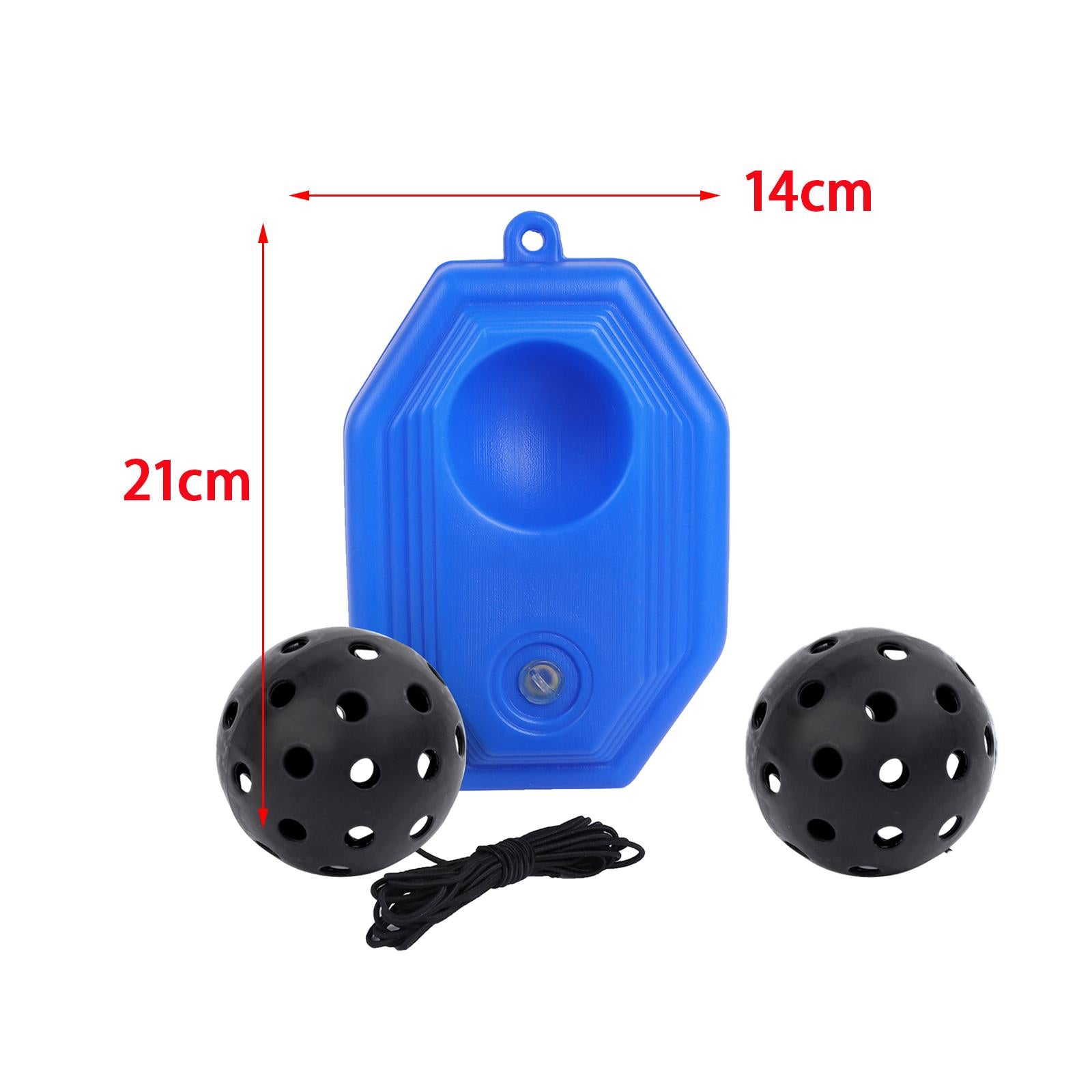 Pickleball Trainer Improve Speed Player Solo Training with Elastic Rope Ball Black