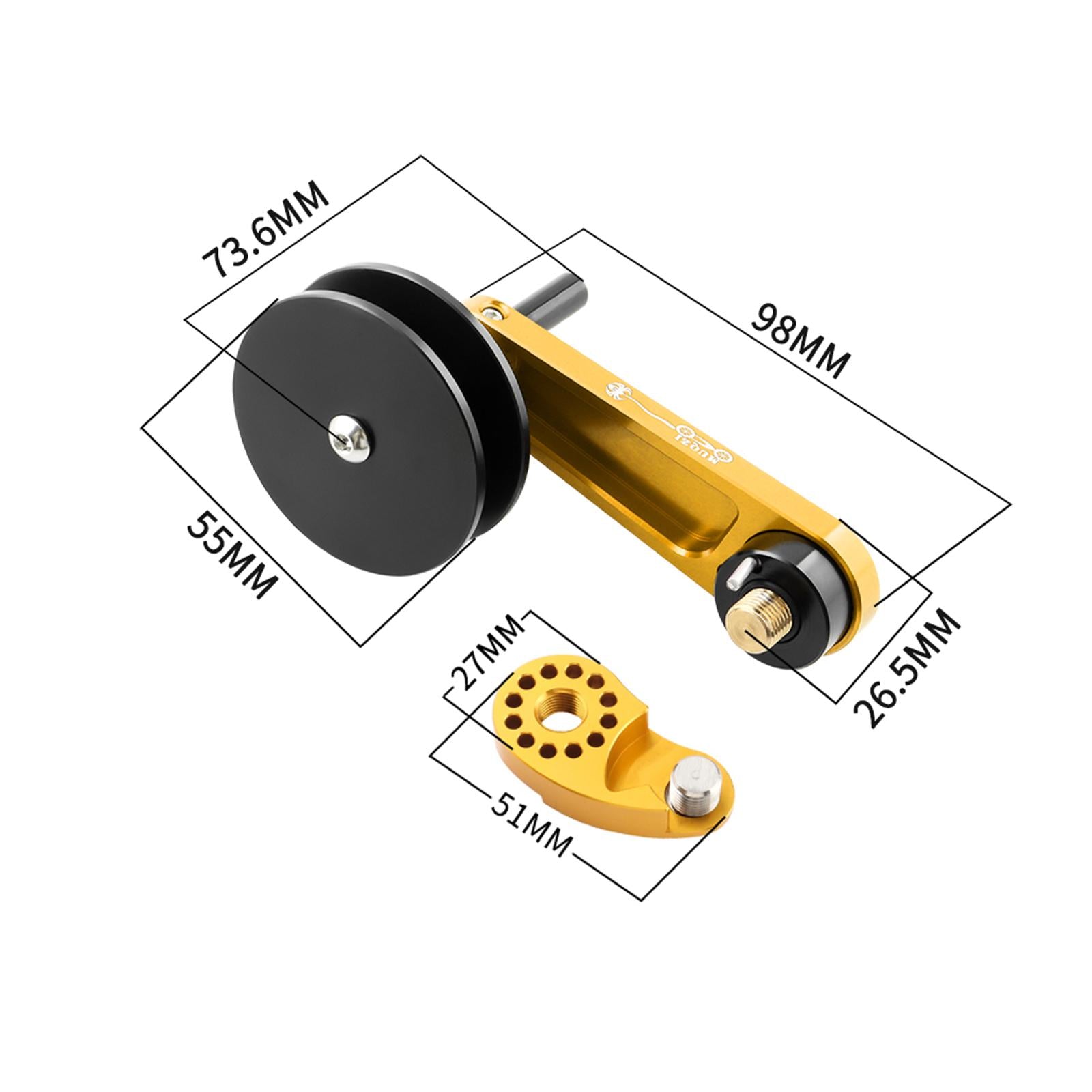 High Quality Adjuster Tensioner Riding Aluminum Alloy Bike Accessories Gold with Regulator