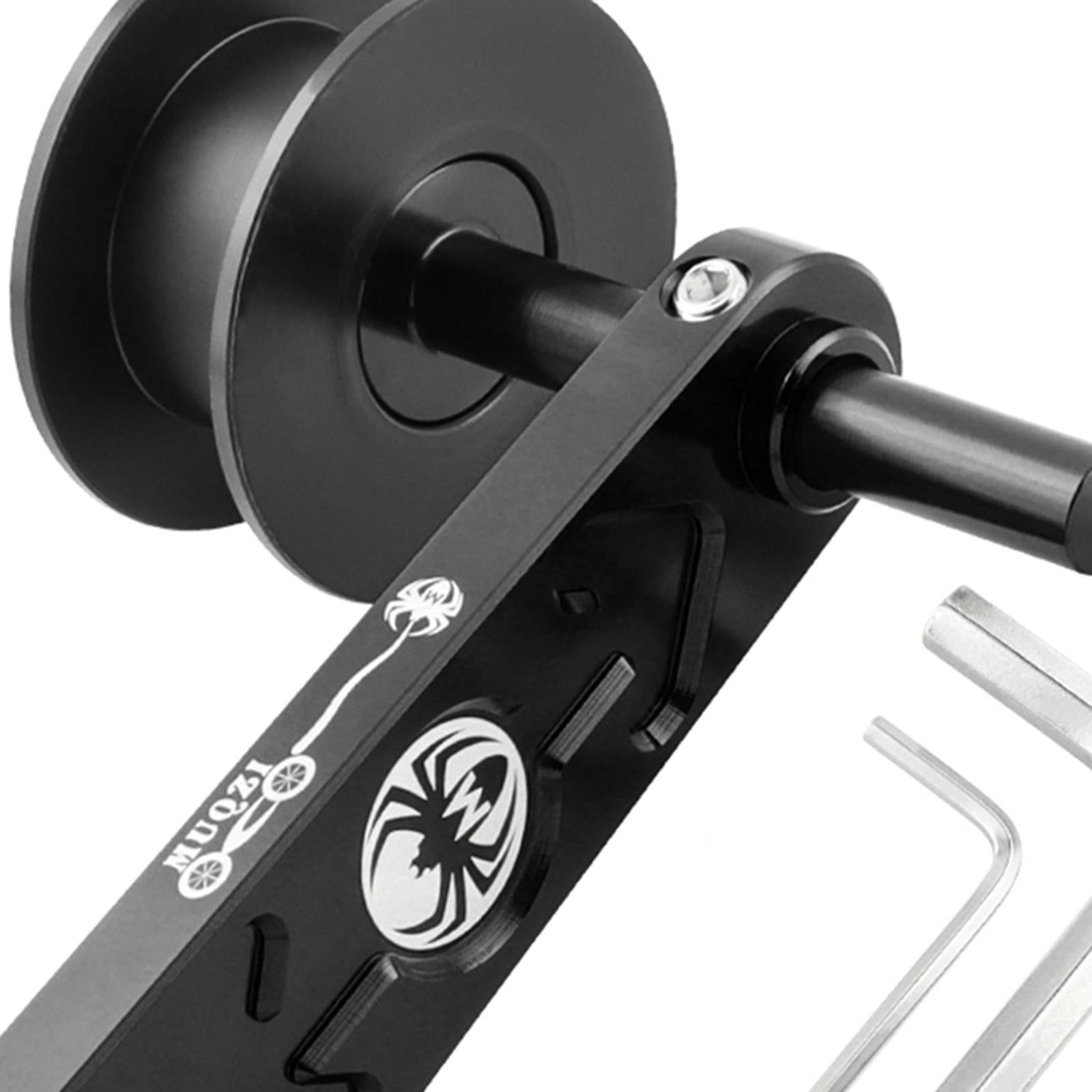 Bike Chain Tensioner Aluminum Alloy Tool Lightweight Adapter Chain Converter black