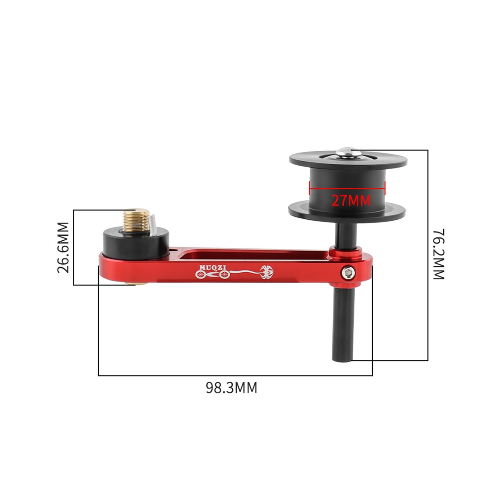 Bike Chain Tensioner Aluminum Alloy Tool Lightweight Adapter Chain Converter red
