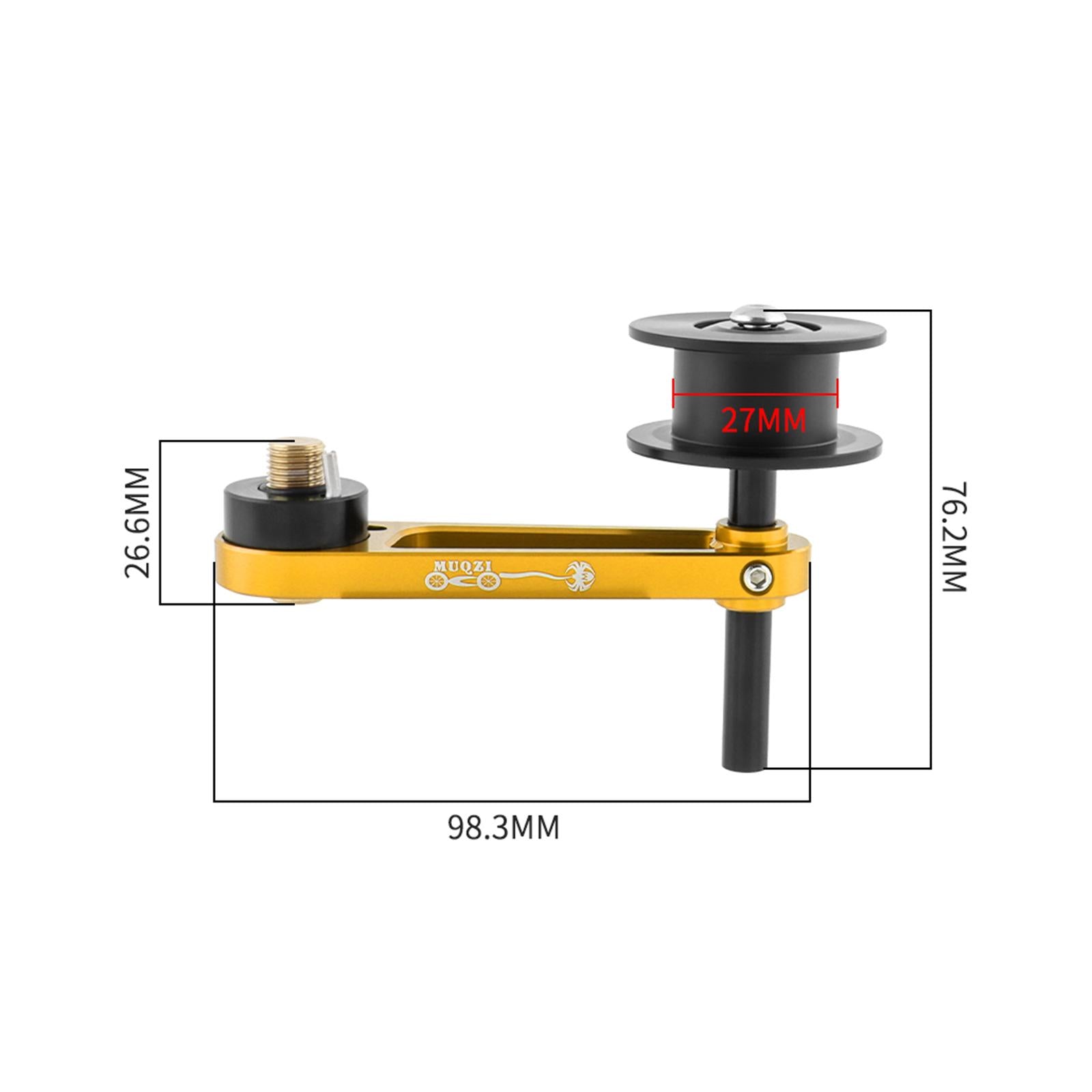 Bike Chain Tensioner Aluminum Alloy Tool Lightweight Adapter Chain Converter gold