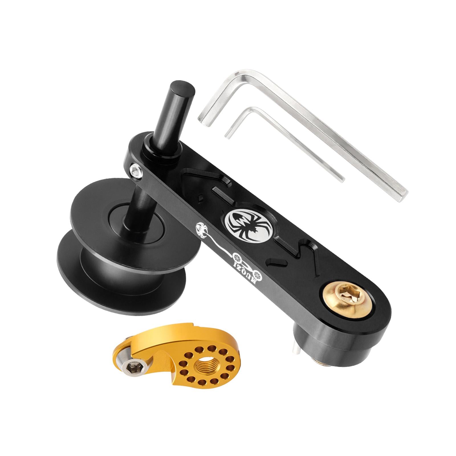 Bike Chain Tensioner Aluminum Alloy Tool Lightweight Adapter Chain Converter black with Regulator