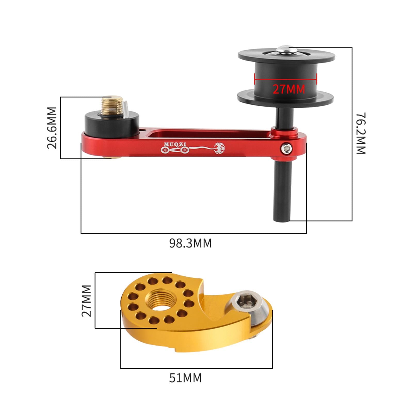 Bike Chain Tensioner Aluminum Alloy Tool Lightweight Adapter Chain Converter red with Regulator