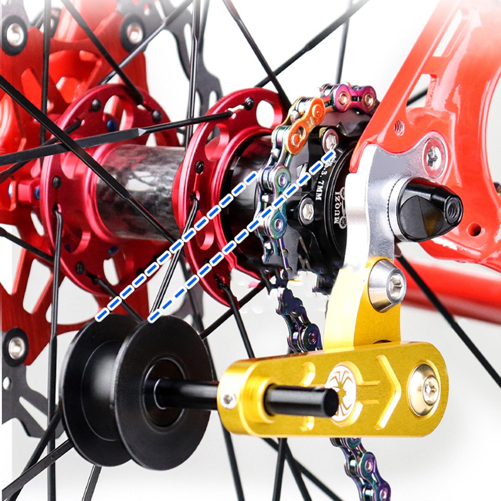 Bike Chain Tensioner Aluminum Alloy Tool Lightweight Adapter Chain Converter red with Regulator