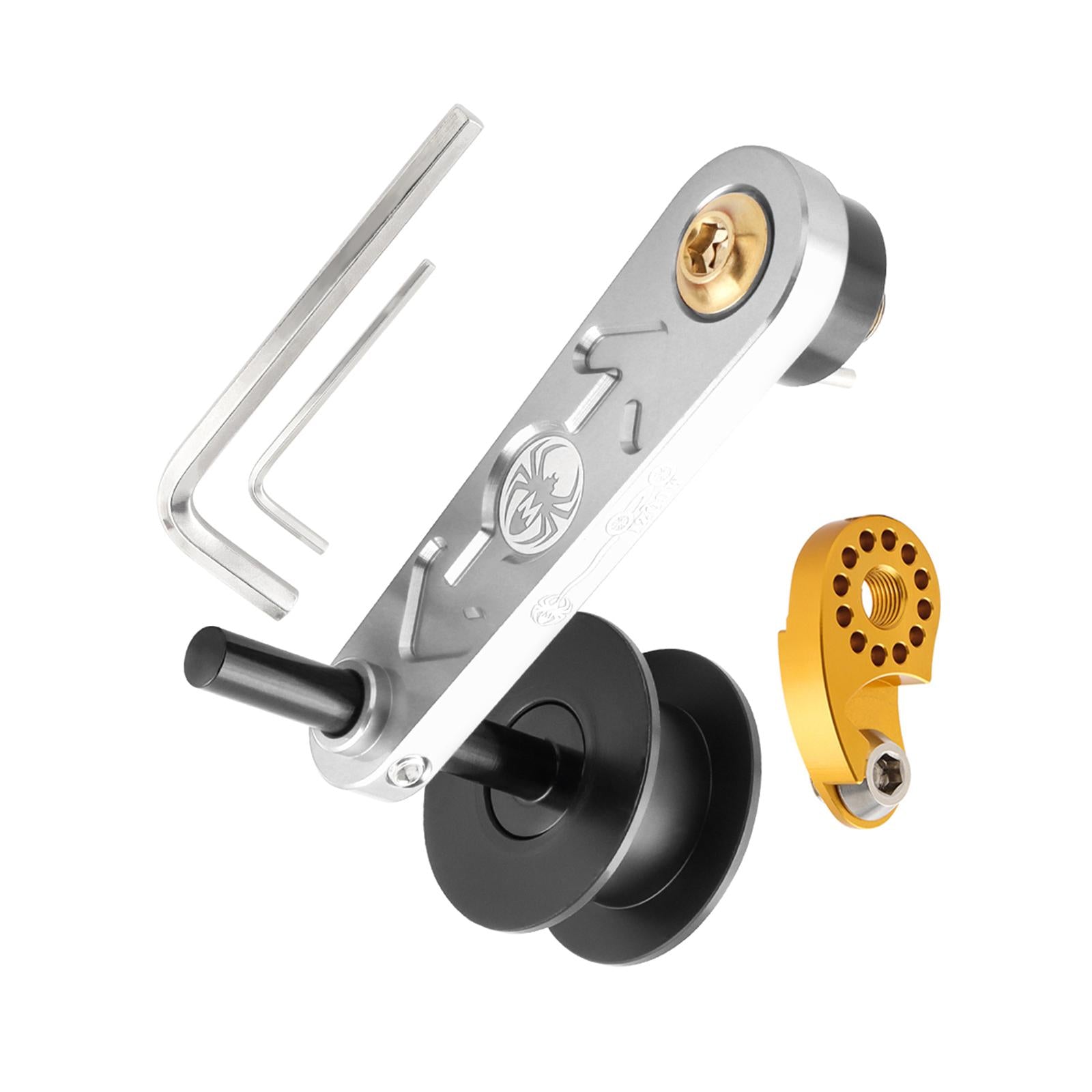 Bike Chain Tensioner Aluminum Alloy Tool Lightweight Adapter Chain Converter silver withRegulator
