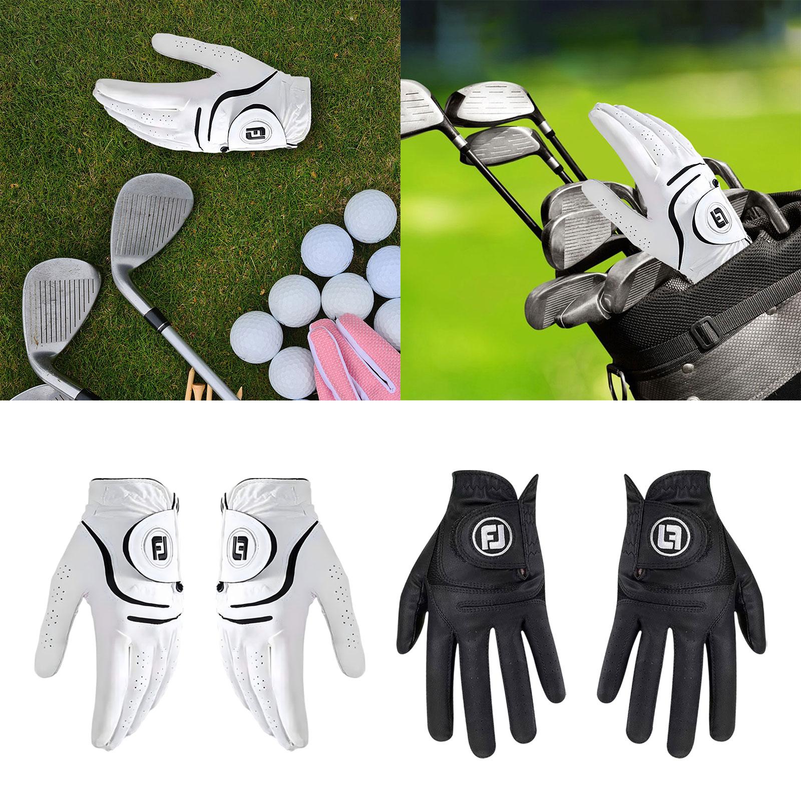 Golf Glove for Men Women Soft Comfortable Golf Training Glove for Golf Swing Left 22 White
